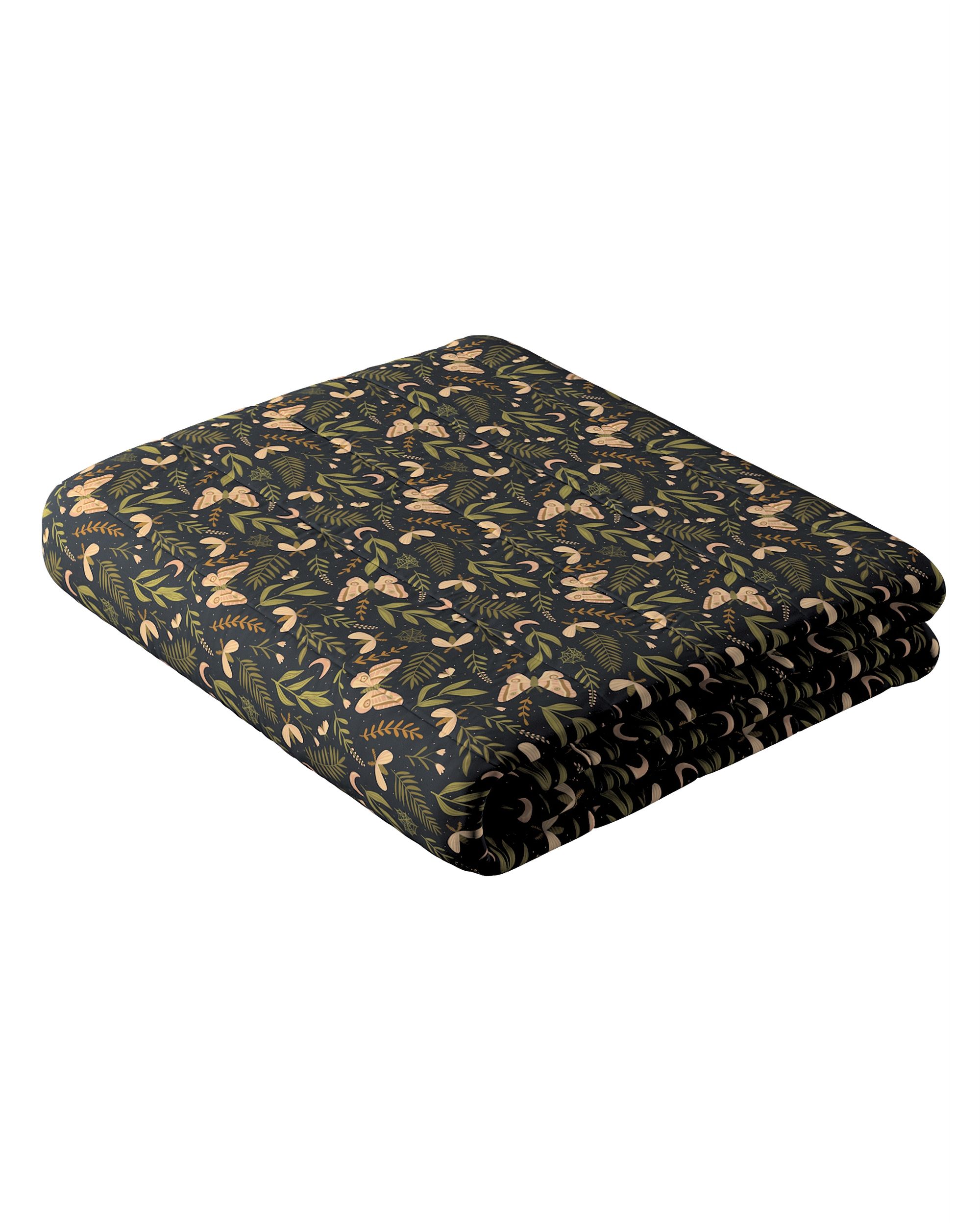 Stripe quilted throw product colour black fabric patterned