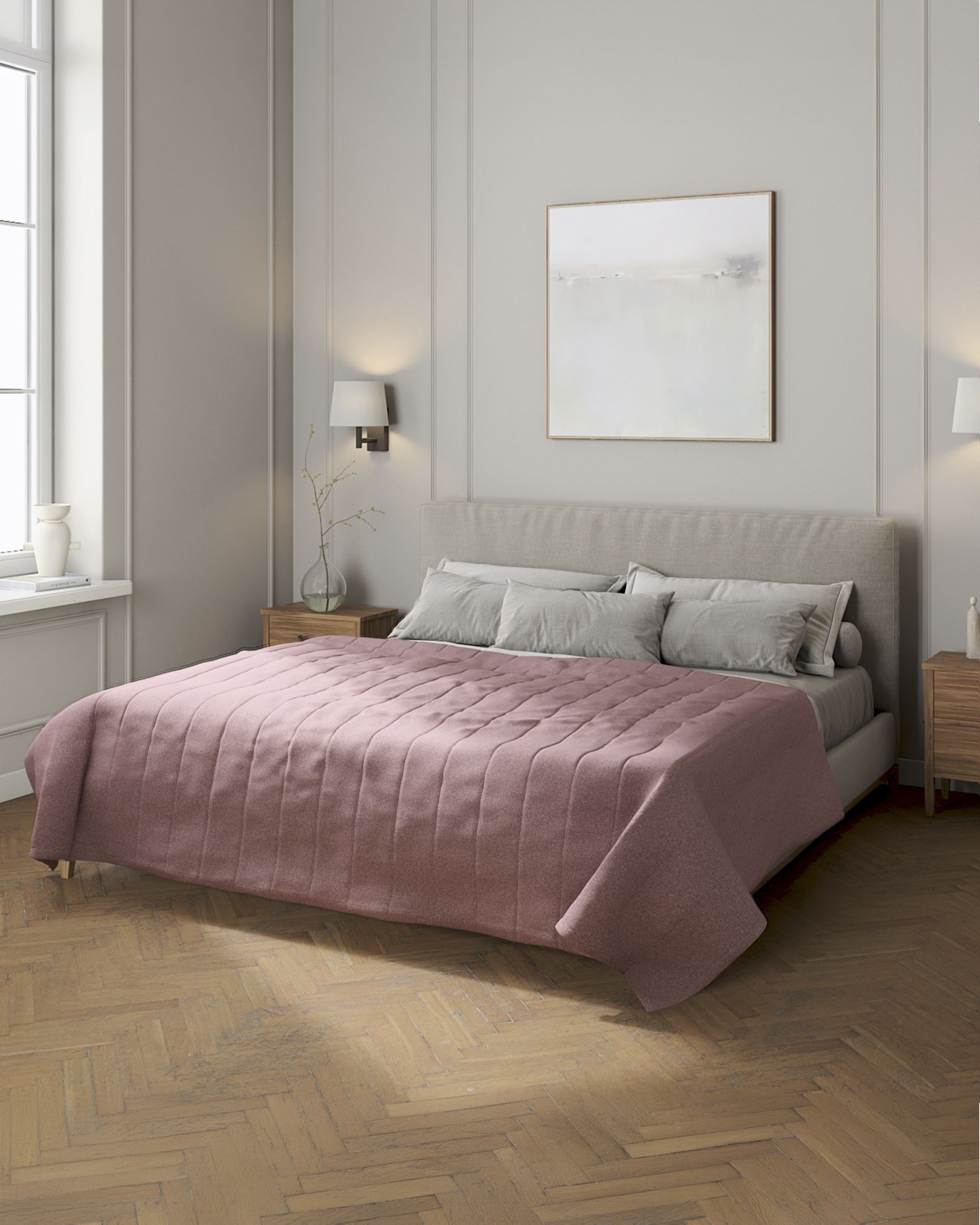 Stripe quilted throw product colour pink fabric structured