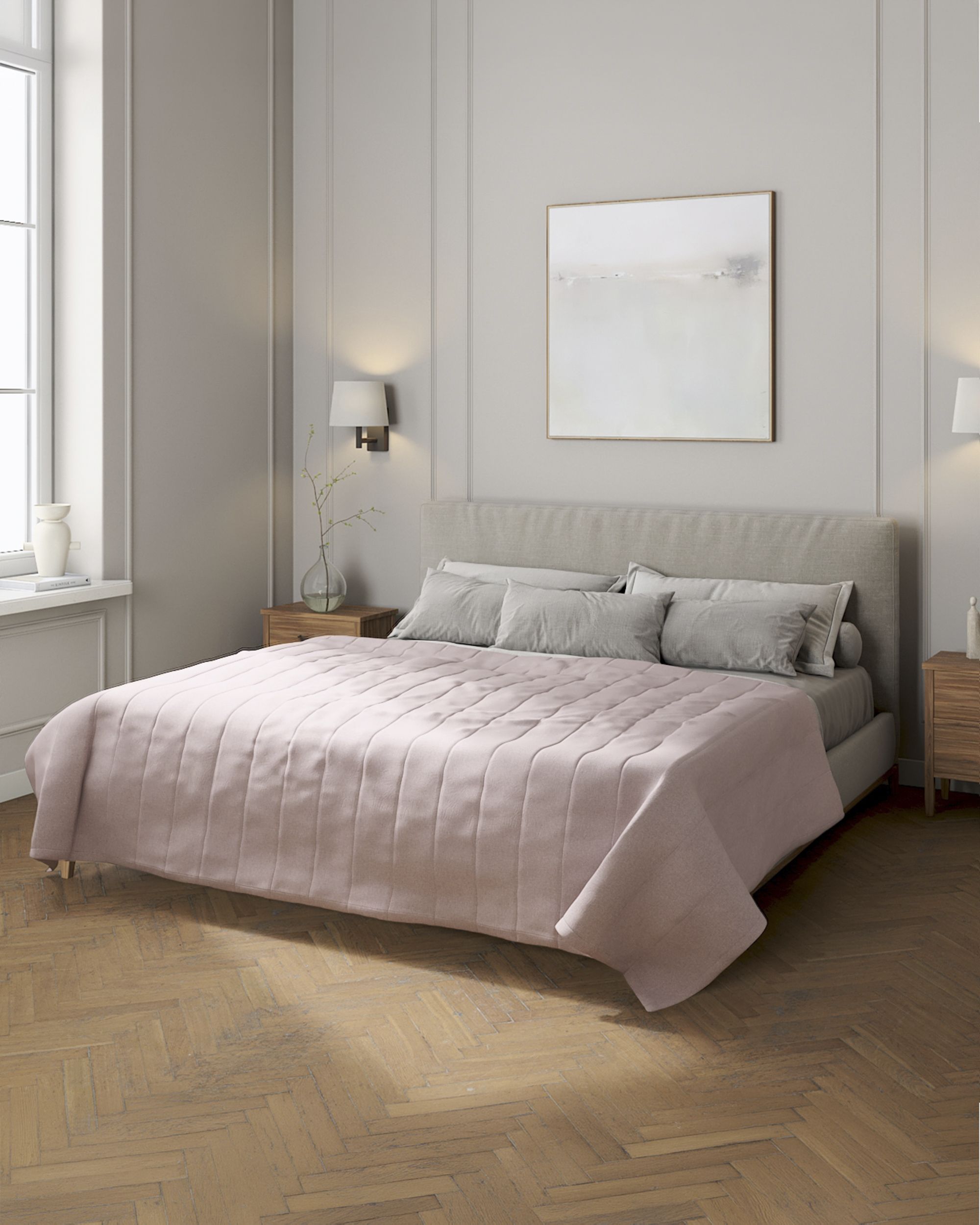 Stripe quilted throw product colour pink fabric structured