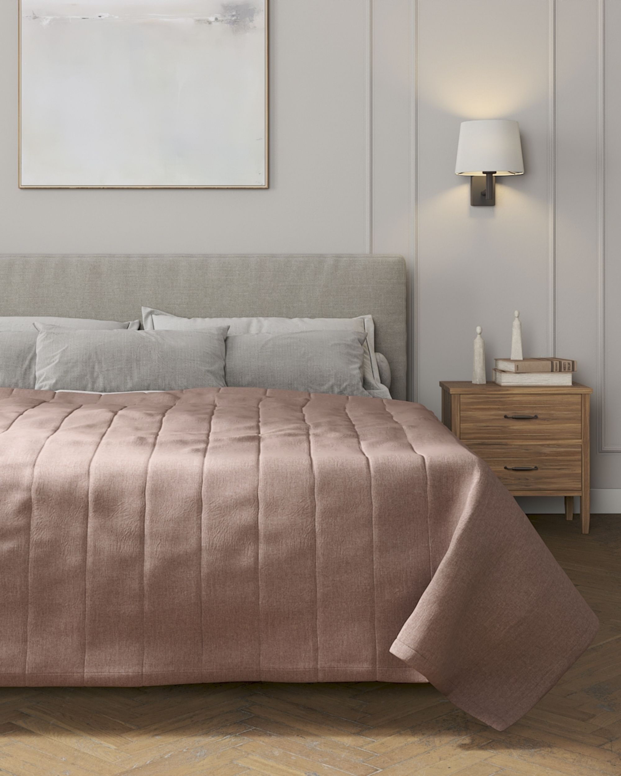 Stripe quilted throw product colour pink fabric structured (hover)