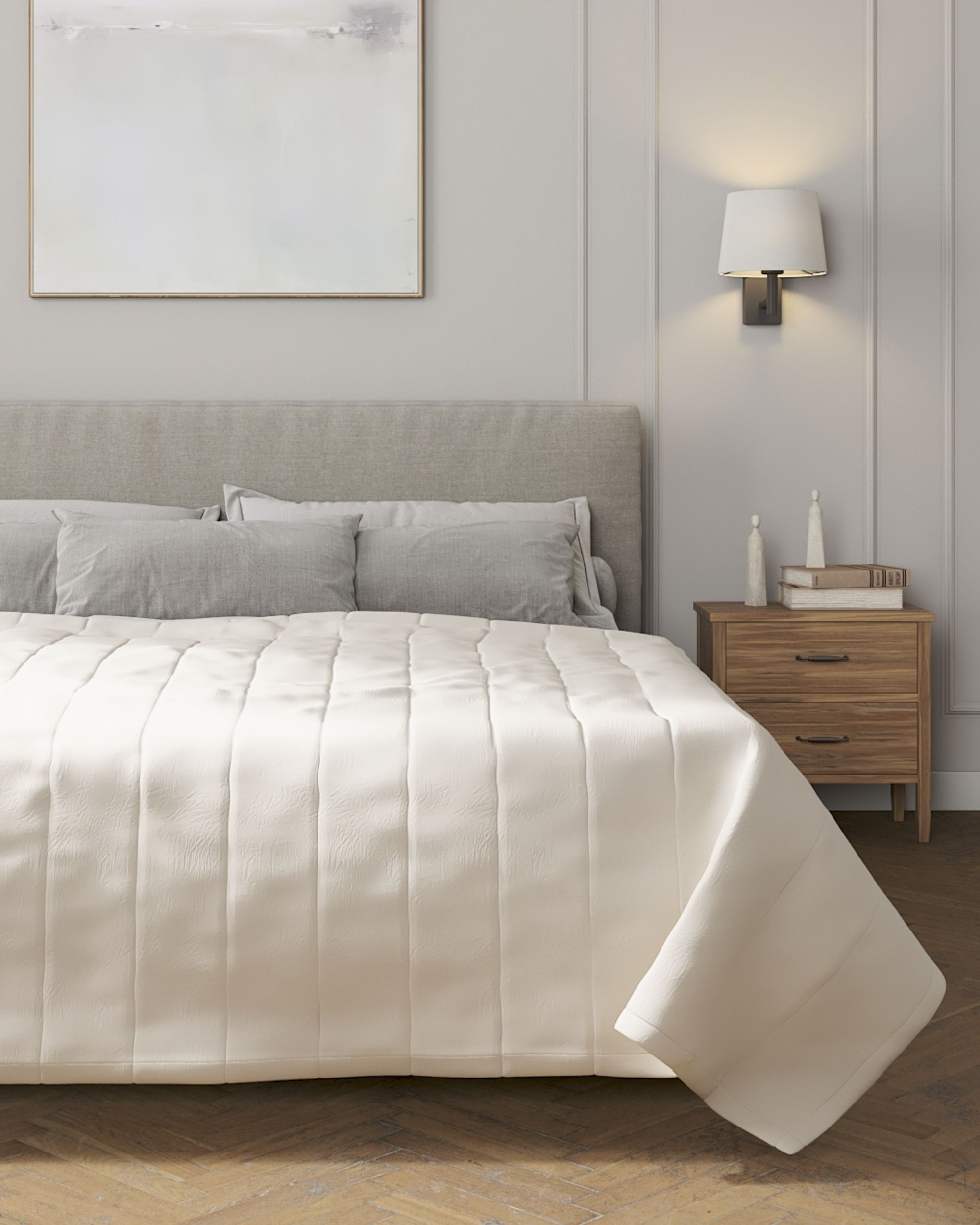 Stripe quilted throw product colour beige fabric structured (hover)