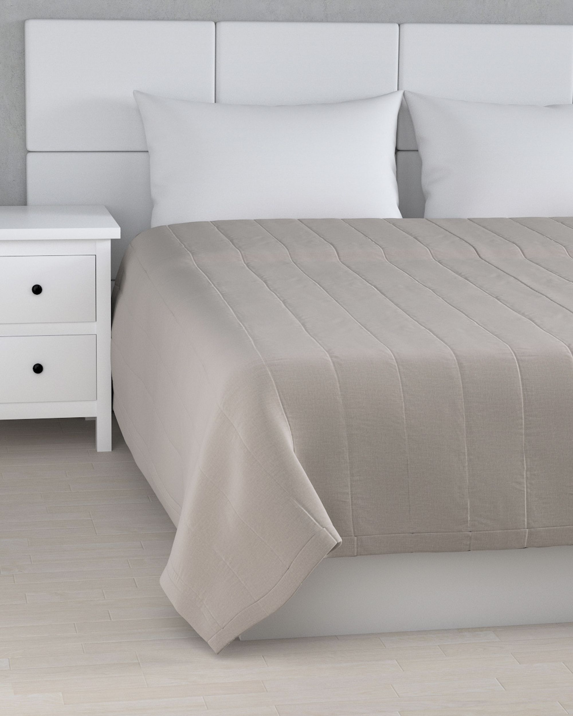 Stripe quilted throw product colour beige fabric velvet