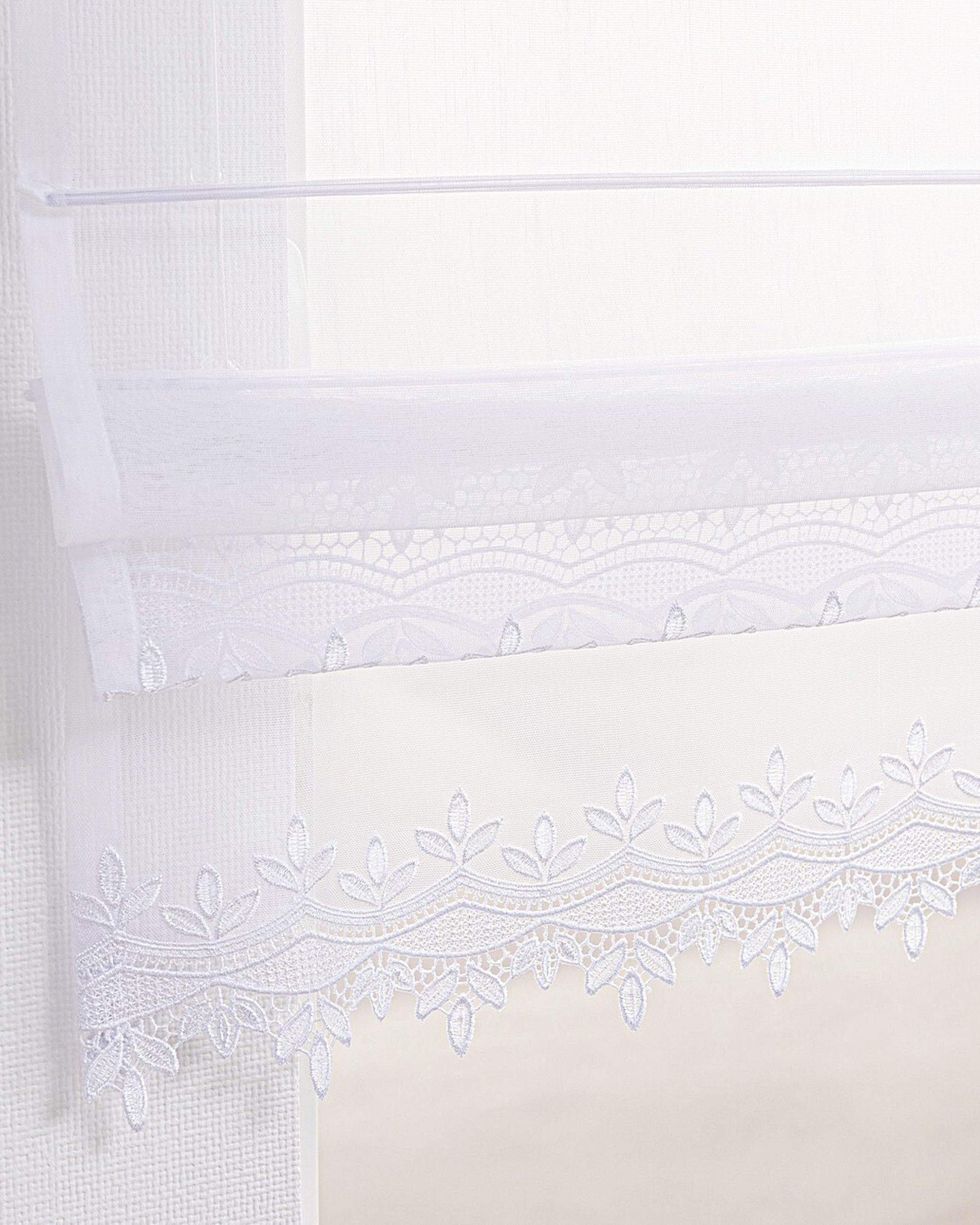 Modena voile blind product colour white fabric semi-sheer, structured, patterned (hover)