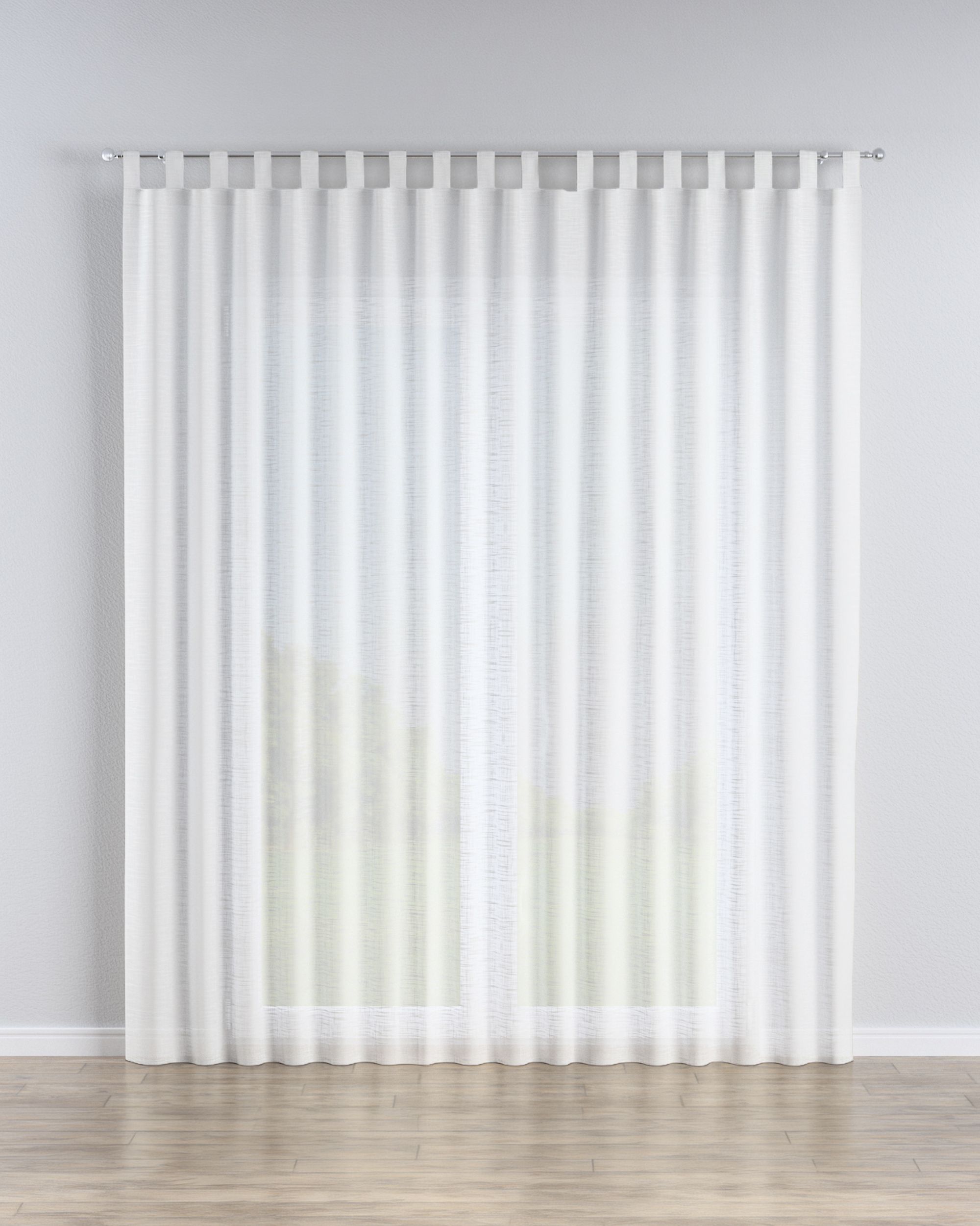 Tab top voile/net curtains product colour cream fabric semi-sheer, structured