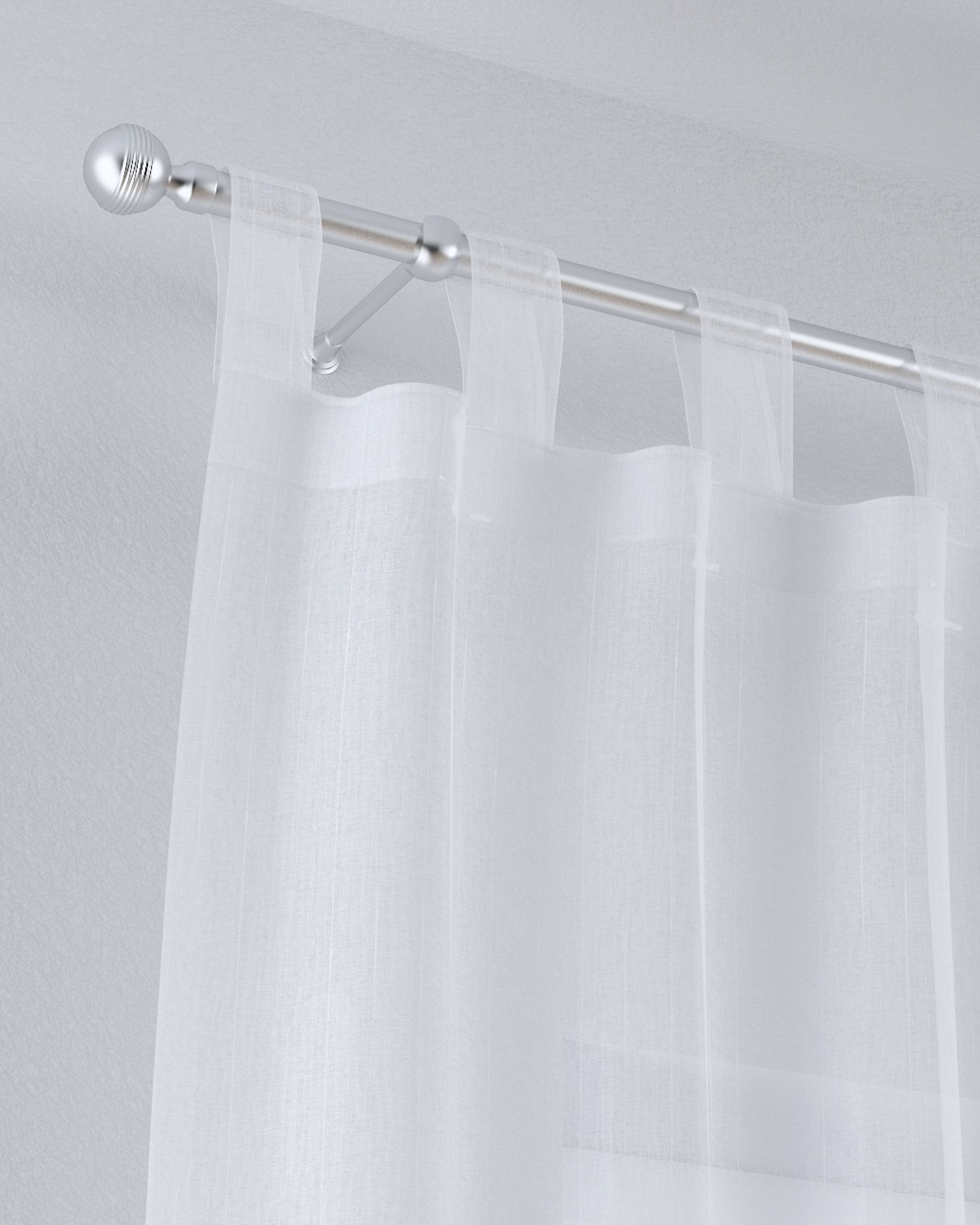 Tab top voile/net curtains product colour cream fabric semi-sheer, structured, patterned (hover)