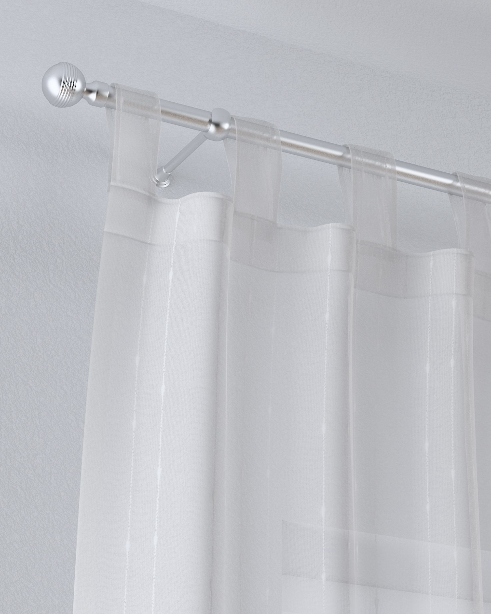 Tab top voile/net curtains product colour cream fabric semi-sheer, structured, patterned (hover)