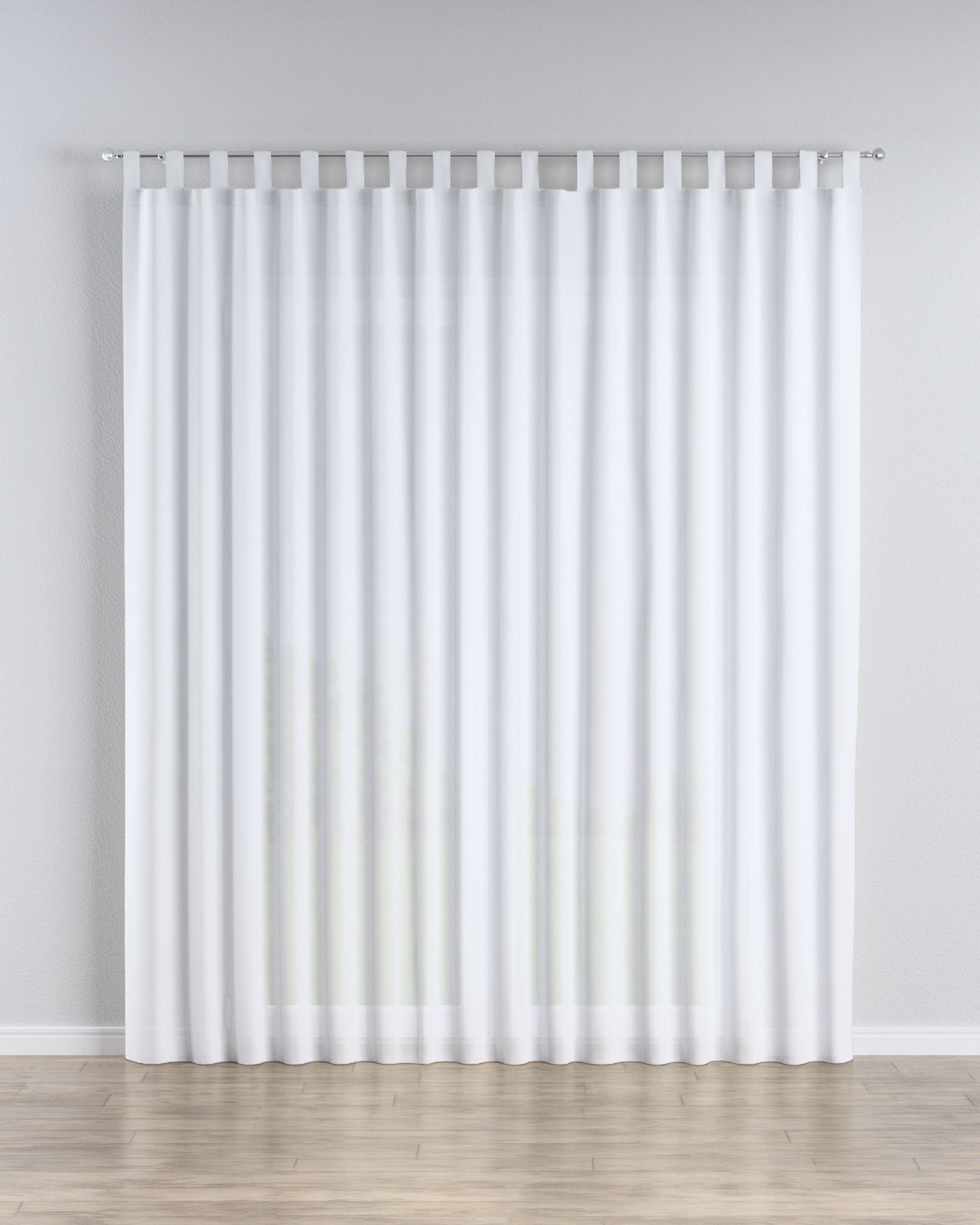 Tab top voile/net curtains product colour white fabric semi-sheer, structured