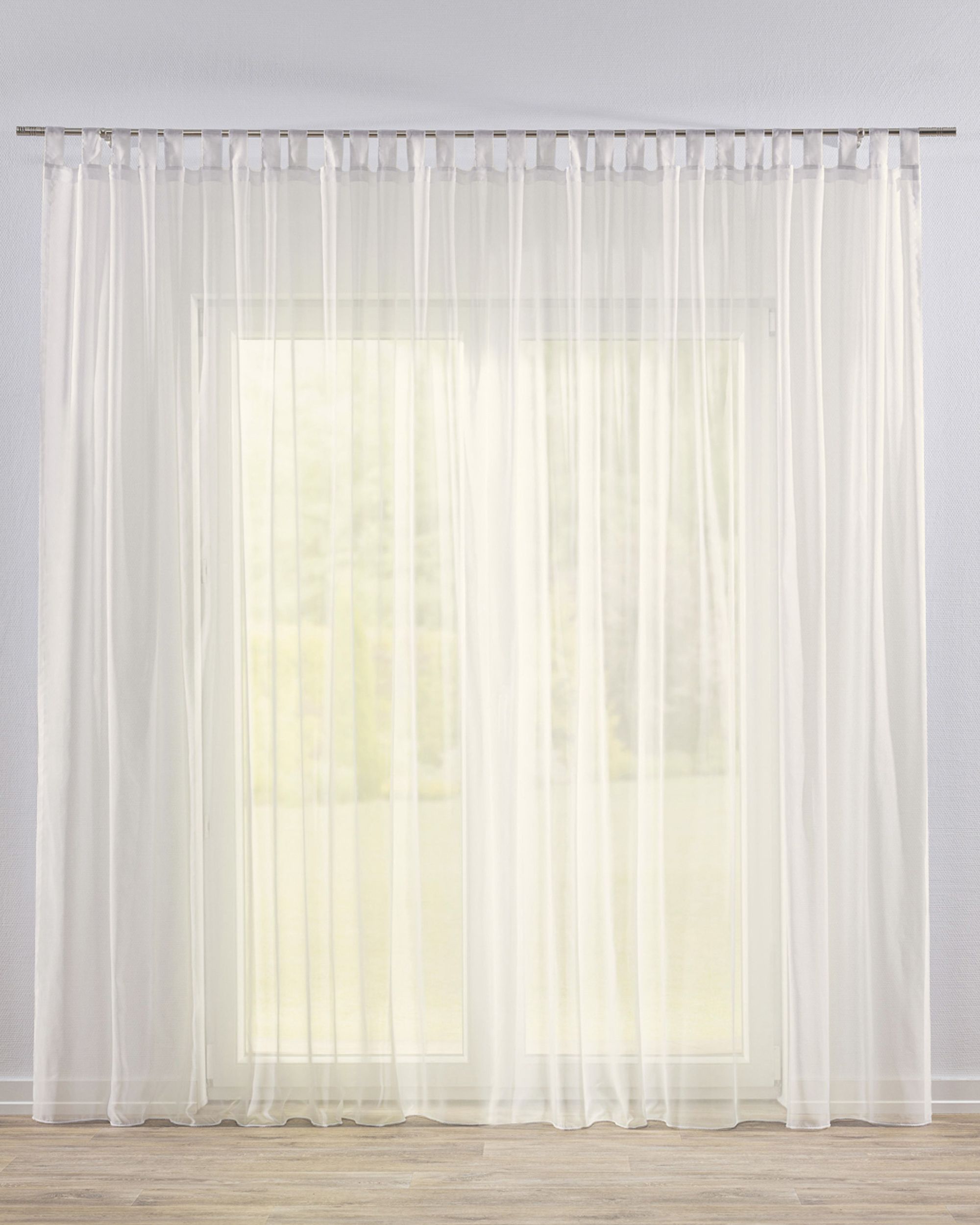 Tab top voile/net curtains product colour cream fabric semi-sheer, gloss