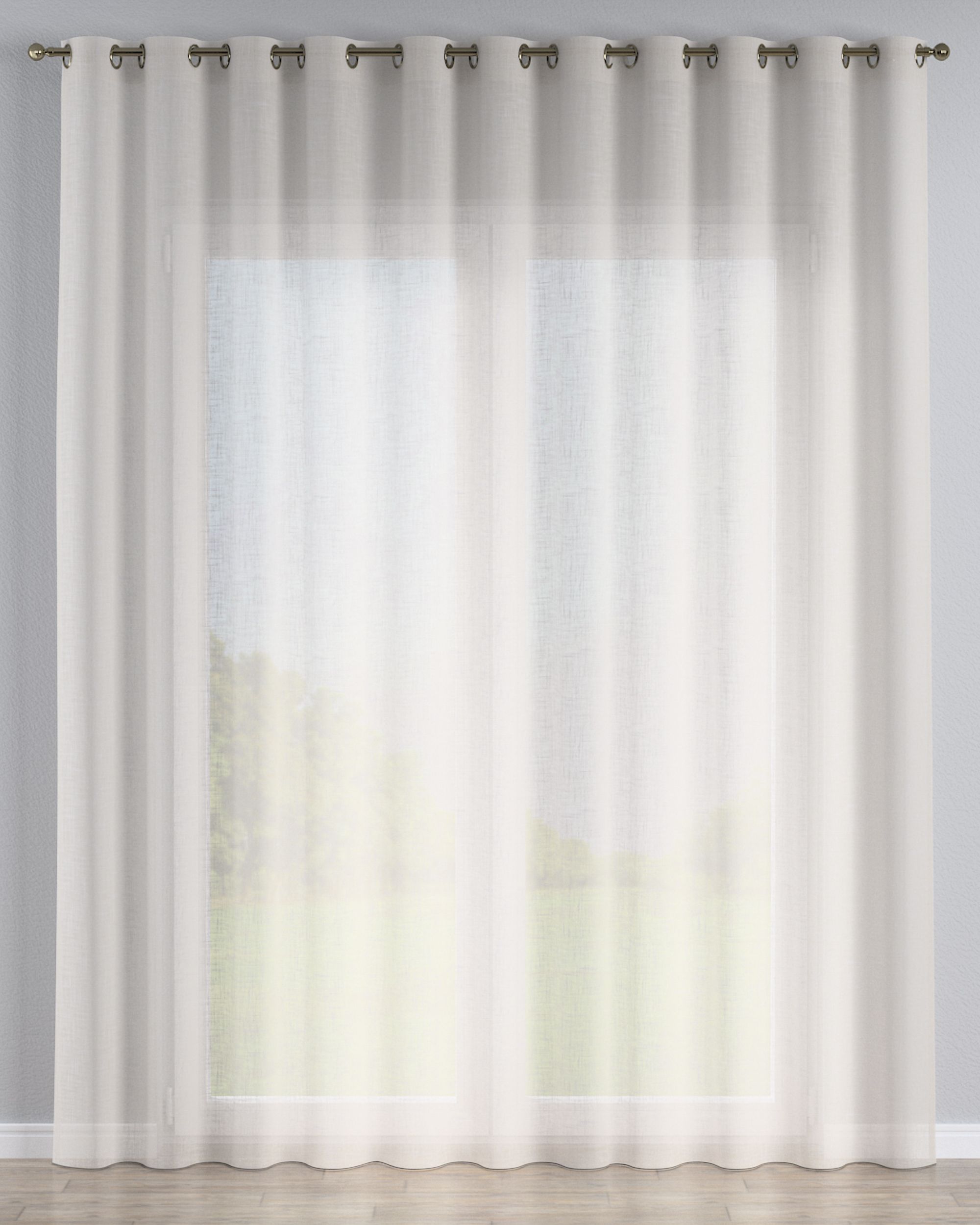 Eyelet voile/net curtains product colour beige fabric semi-sheer, structured