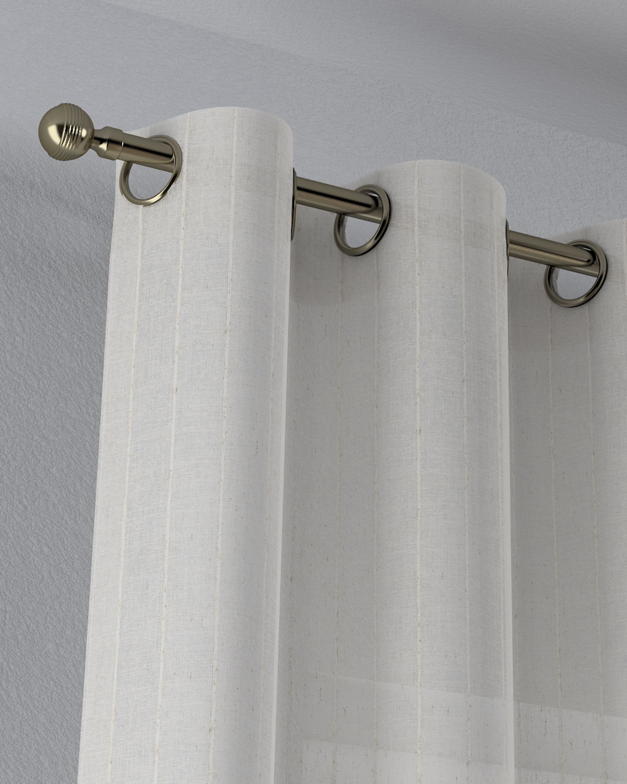 Eyelet voile/net curtains product colour beige fabric semi-sheer, structured, patterned (hover)