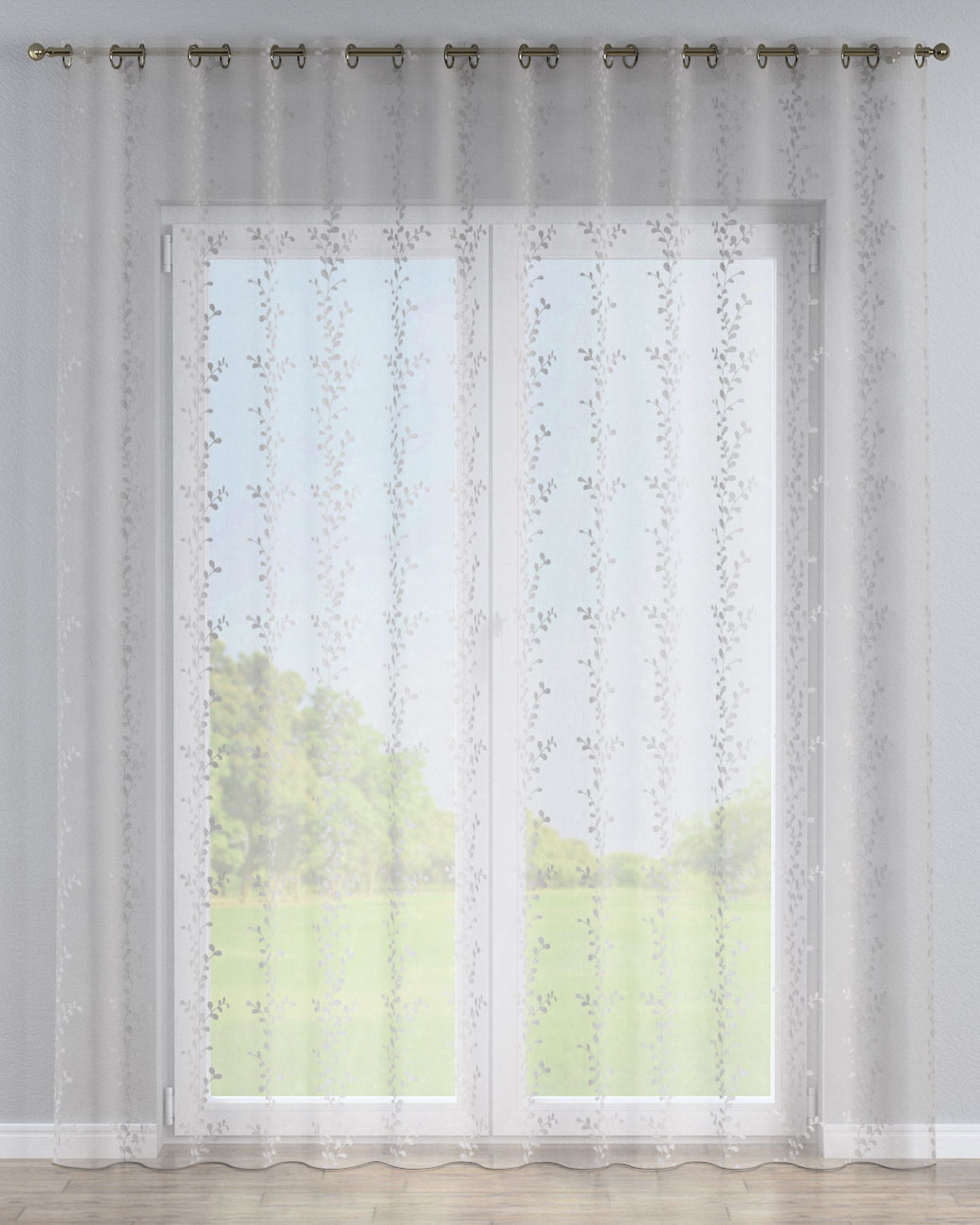 Eyelet voile/net curtains product colour cream fabric semi-sheer, structured