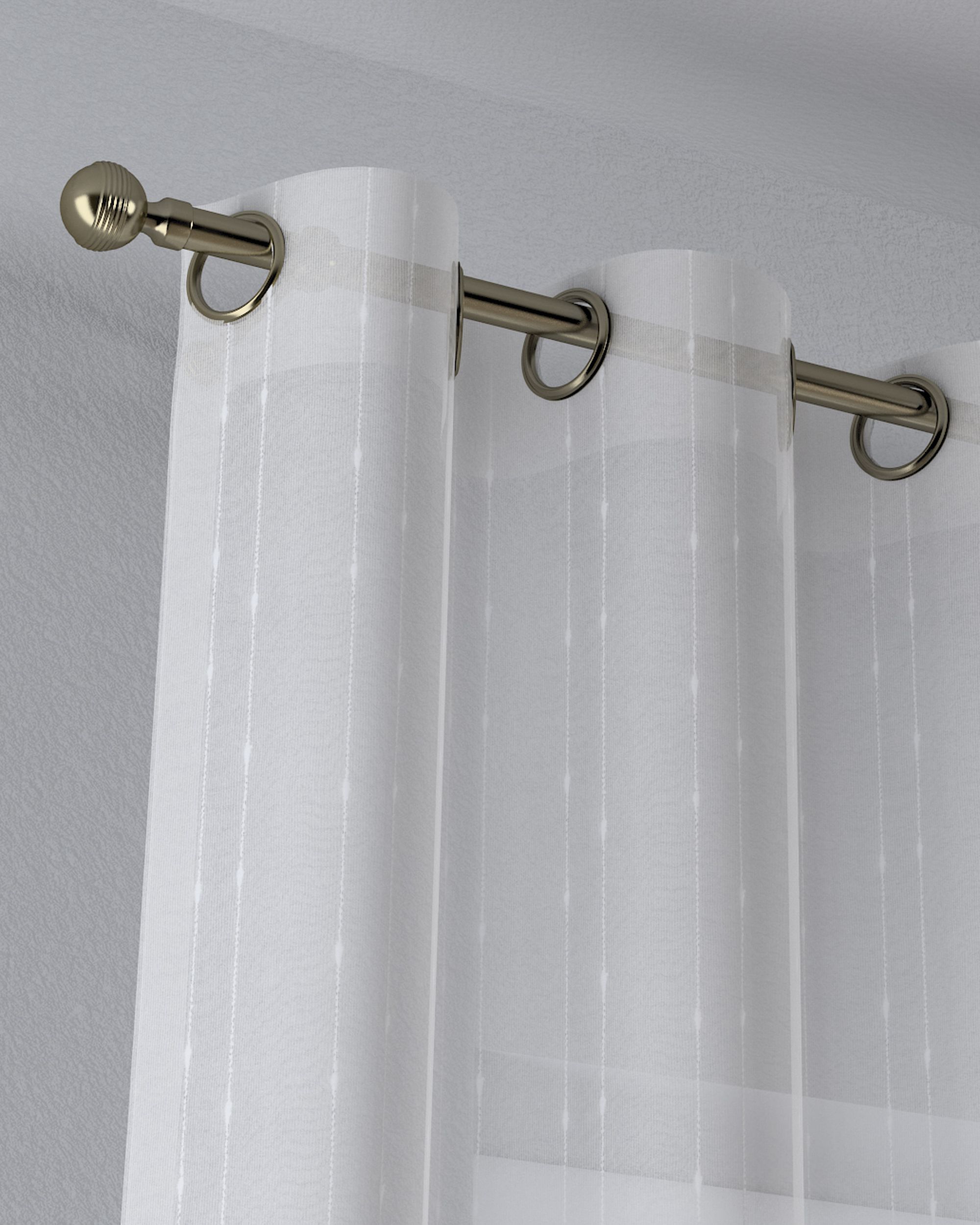 Eyelet voile/net curtains product colour cream fabric semi-sheer, structured, patterned (hover)