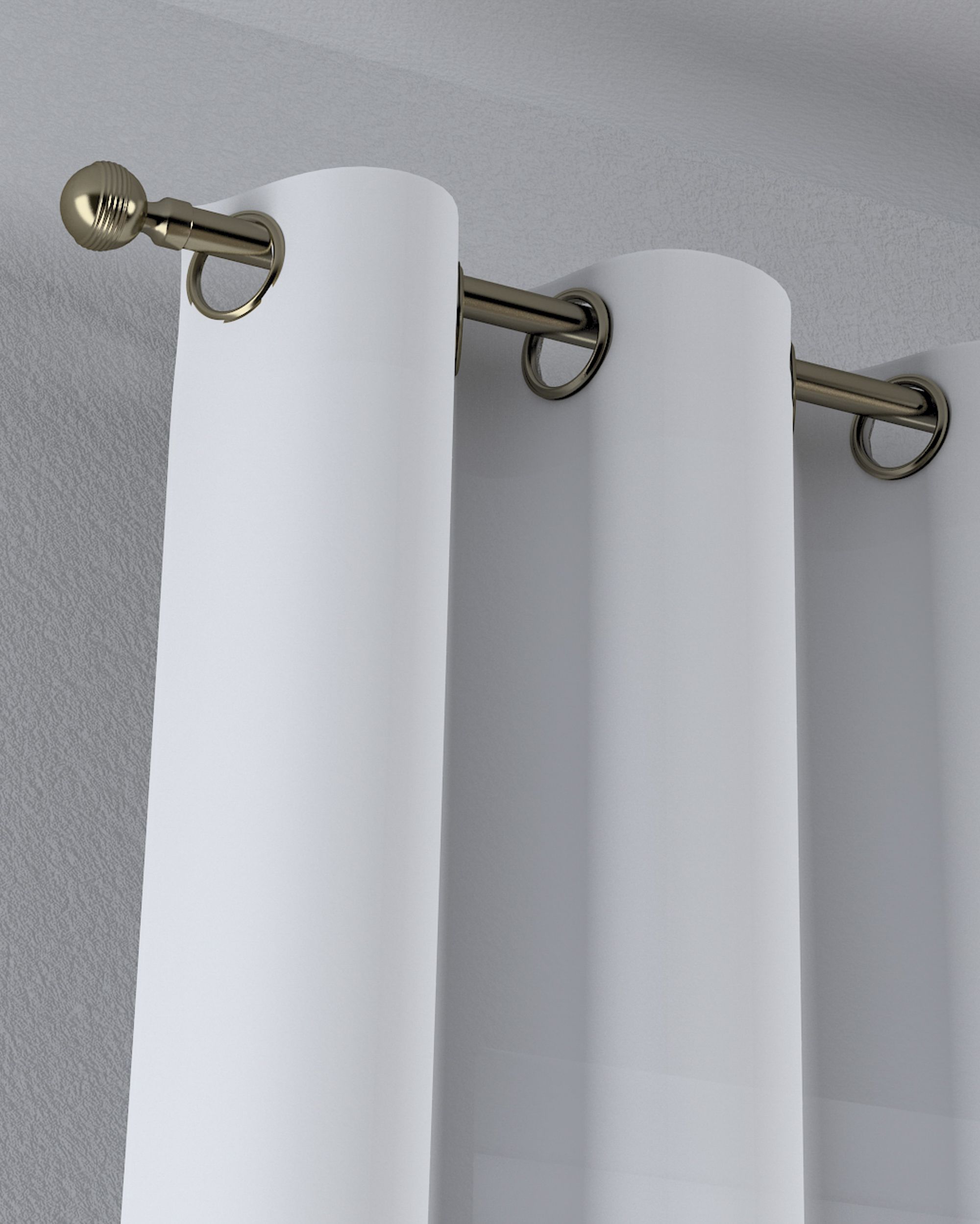 Eyelet voile/net curtains product colour white fabric semi-sheer, structured (hover)