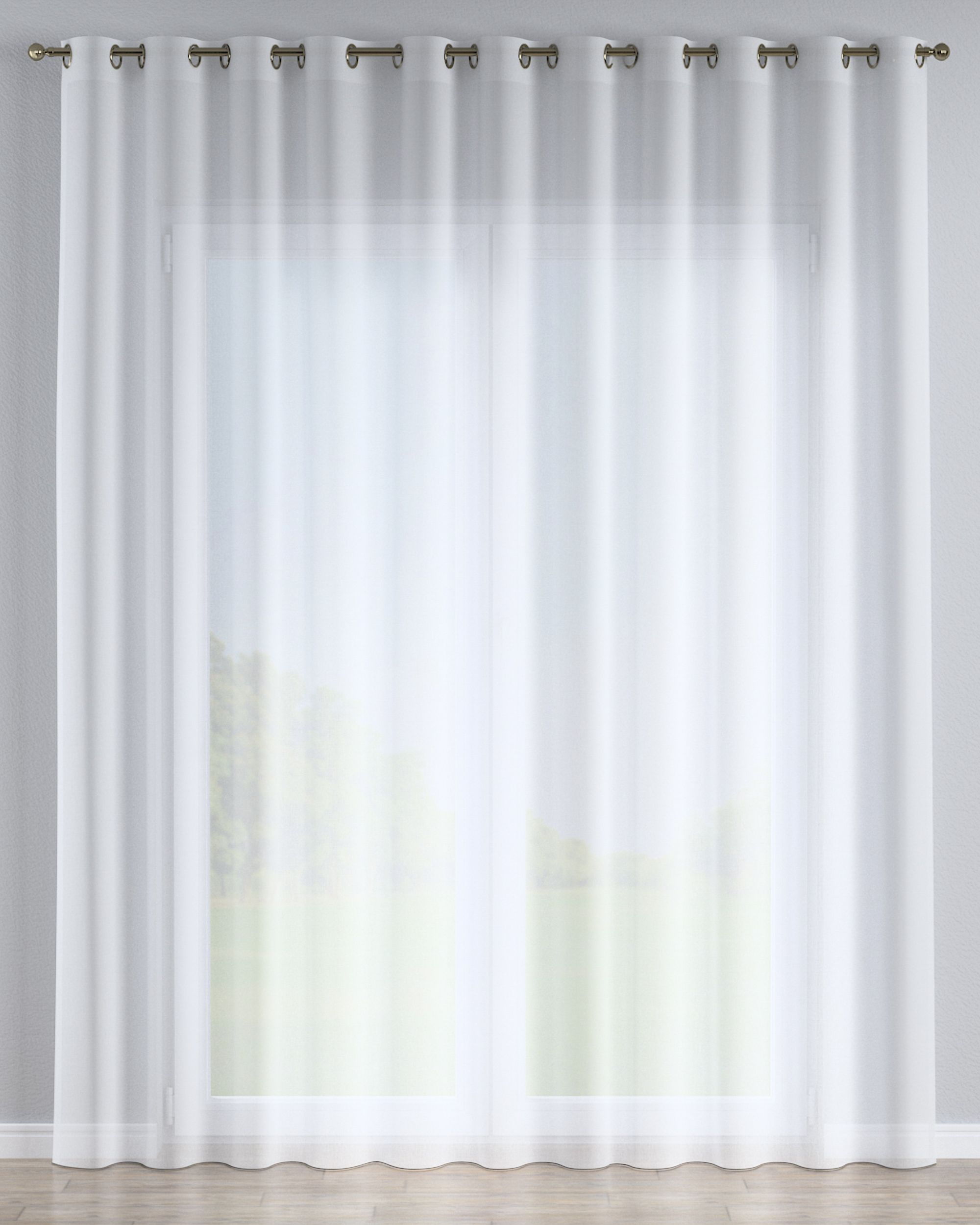 Eyelet voile/net curtains product colour white fabric semi-sheer, structured