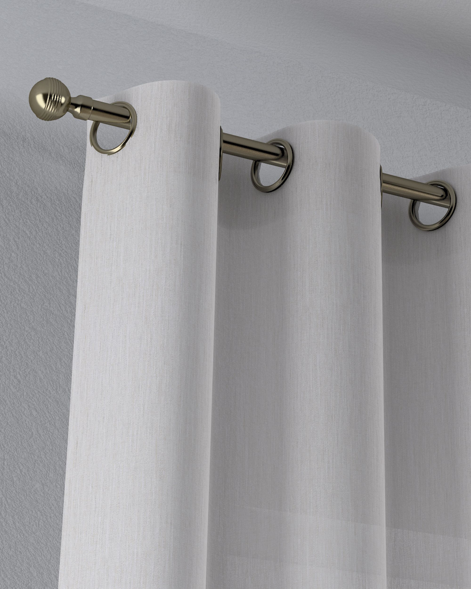 Eyelet voile/net curtains product colour beige fabric semi-sheer, structured (hover)