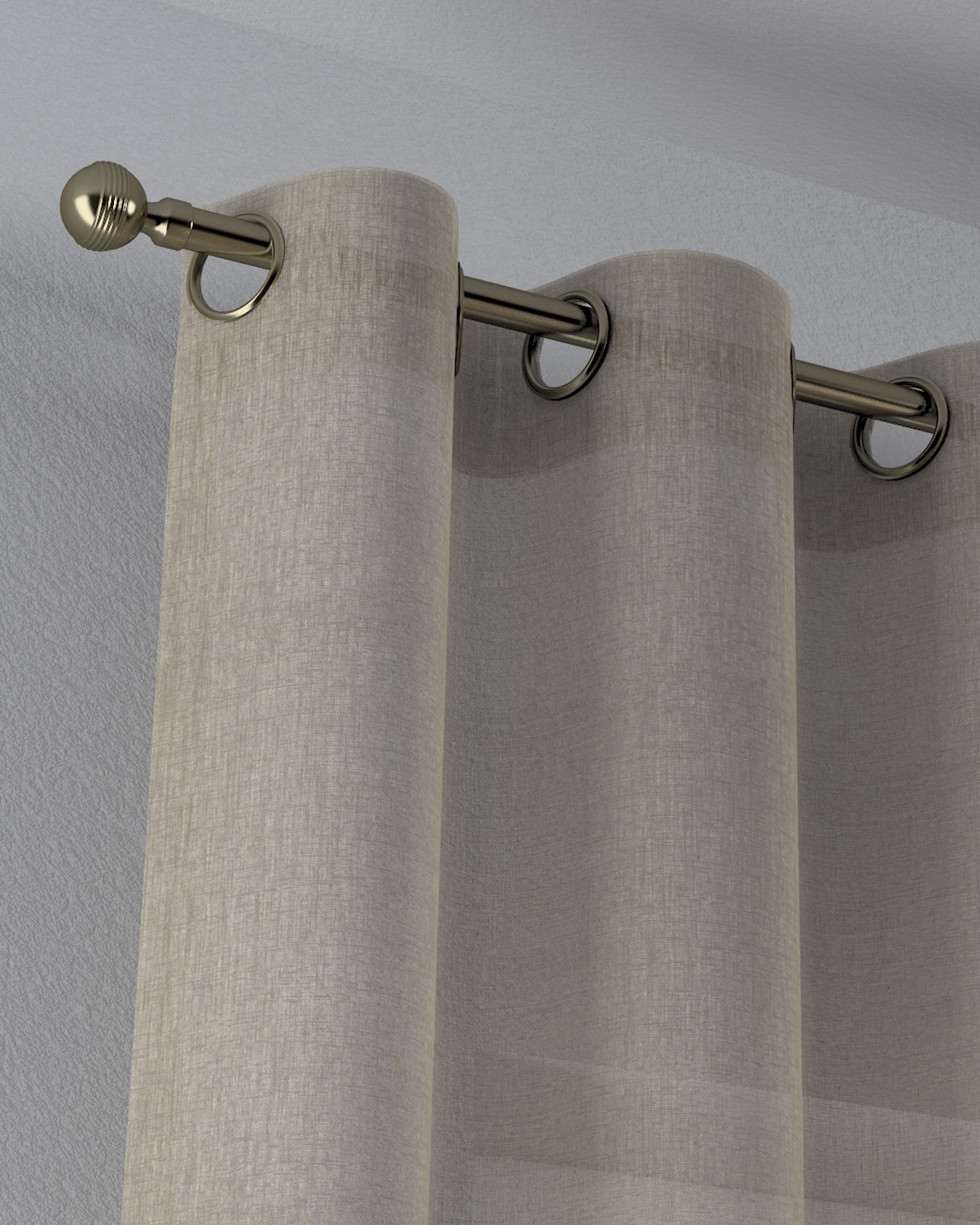 Eyelet voile/net curtains product colour beige fabric semi-sheer, structured (hover)