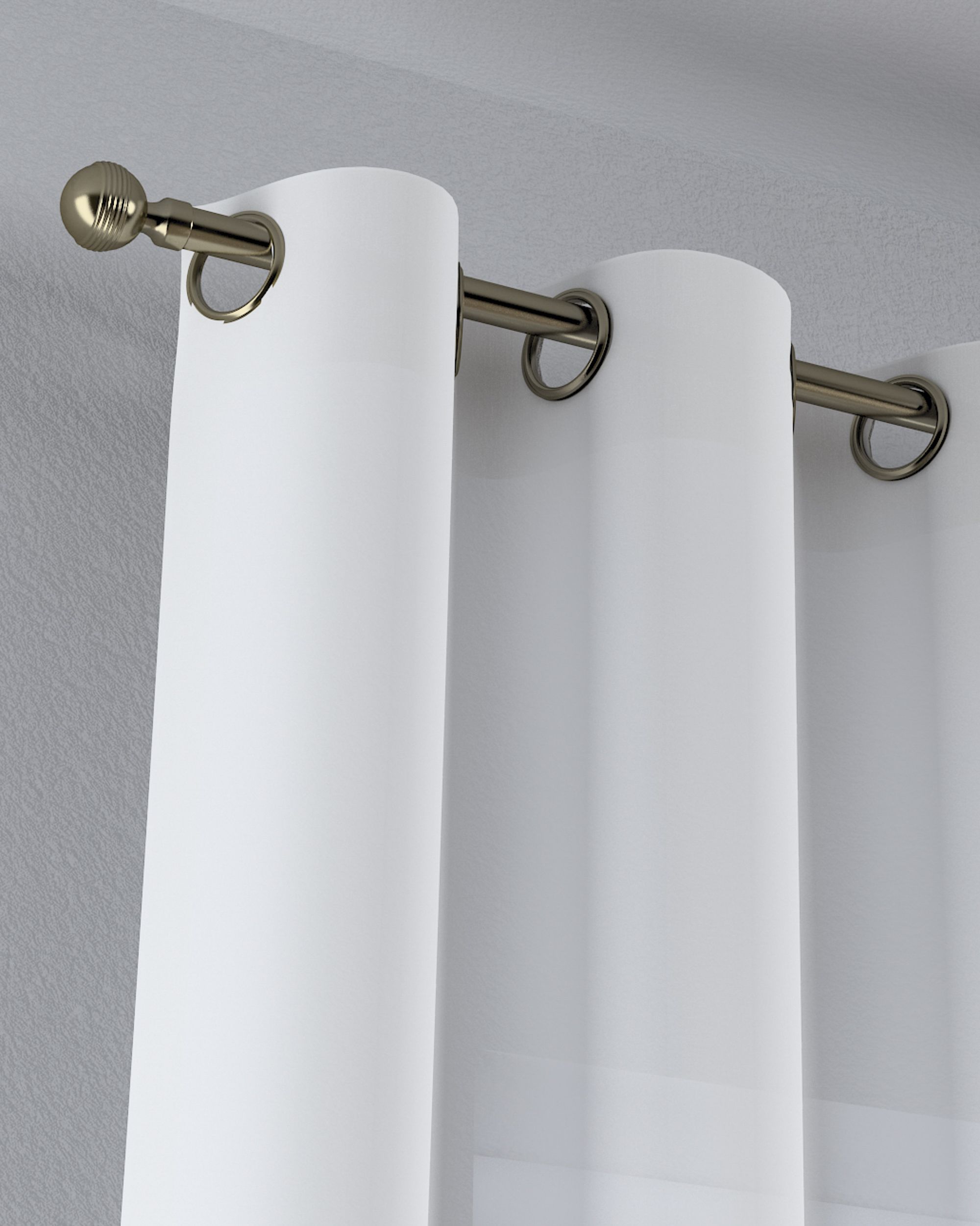 Eyelet voile/net curtains product colour cream fabric semi-sheer, structured (hover)