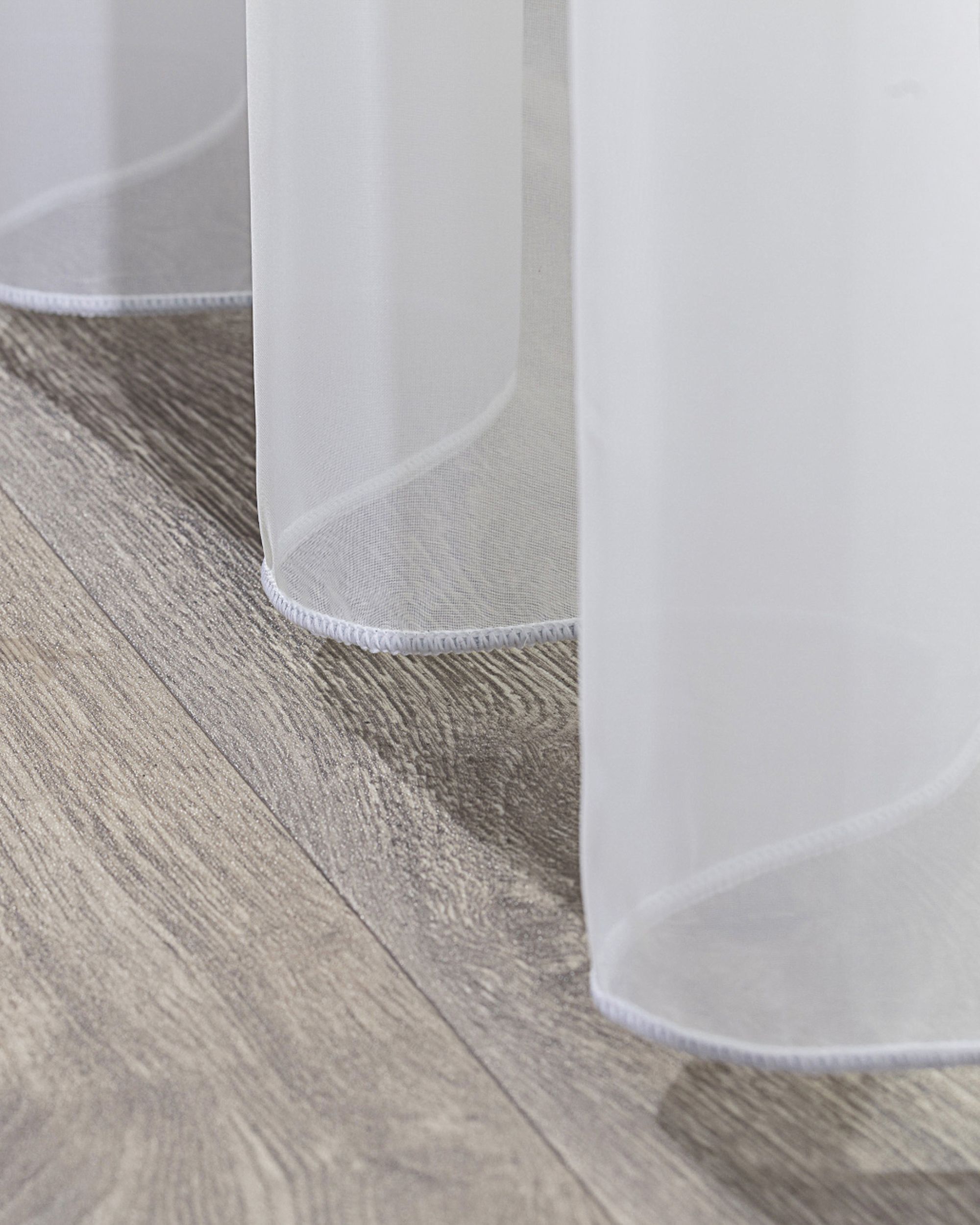 Eyelet voile/net curtains product colour white fabric semi-sheer, structured (hover)