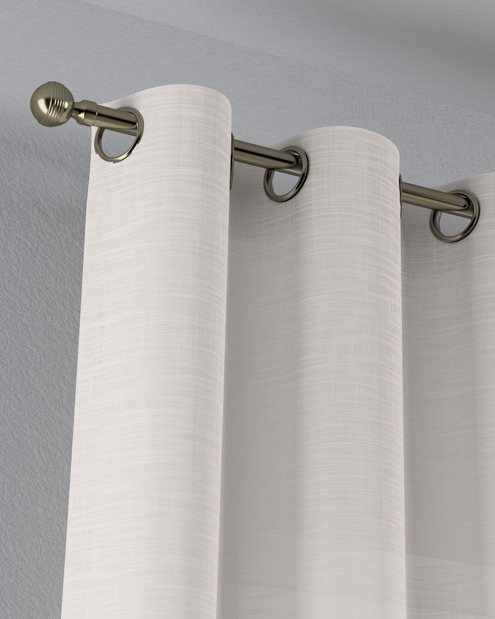 Eyelet voile/net curtains product colour cream fabric semi-sheer, structured (hover)