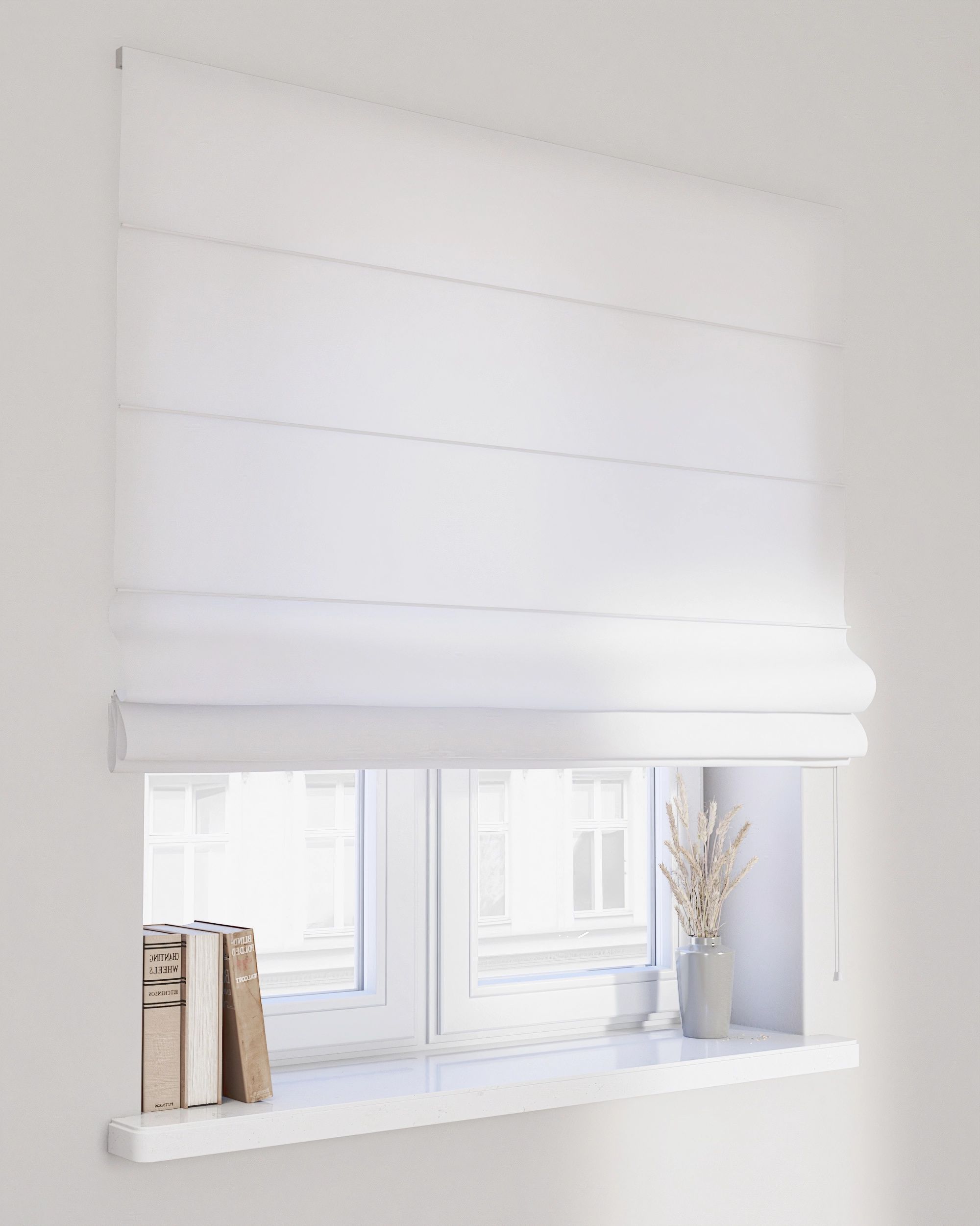 Capri Roman blind product colour white