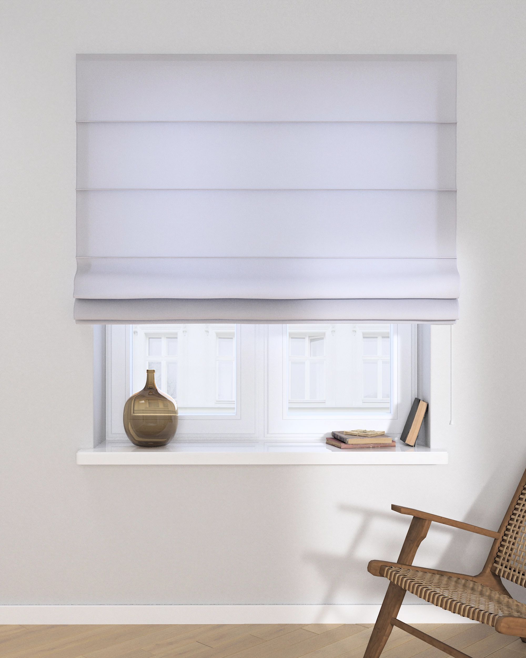 Capri Roman blind product colour white (hover)