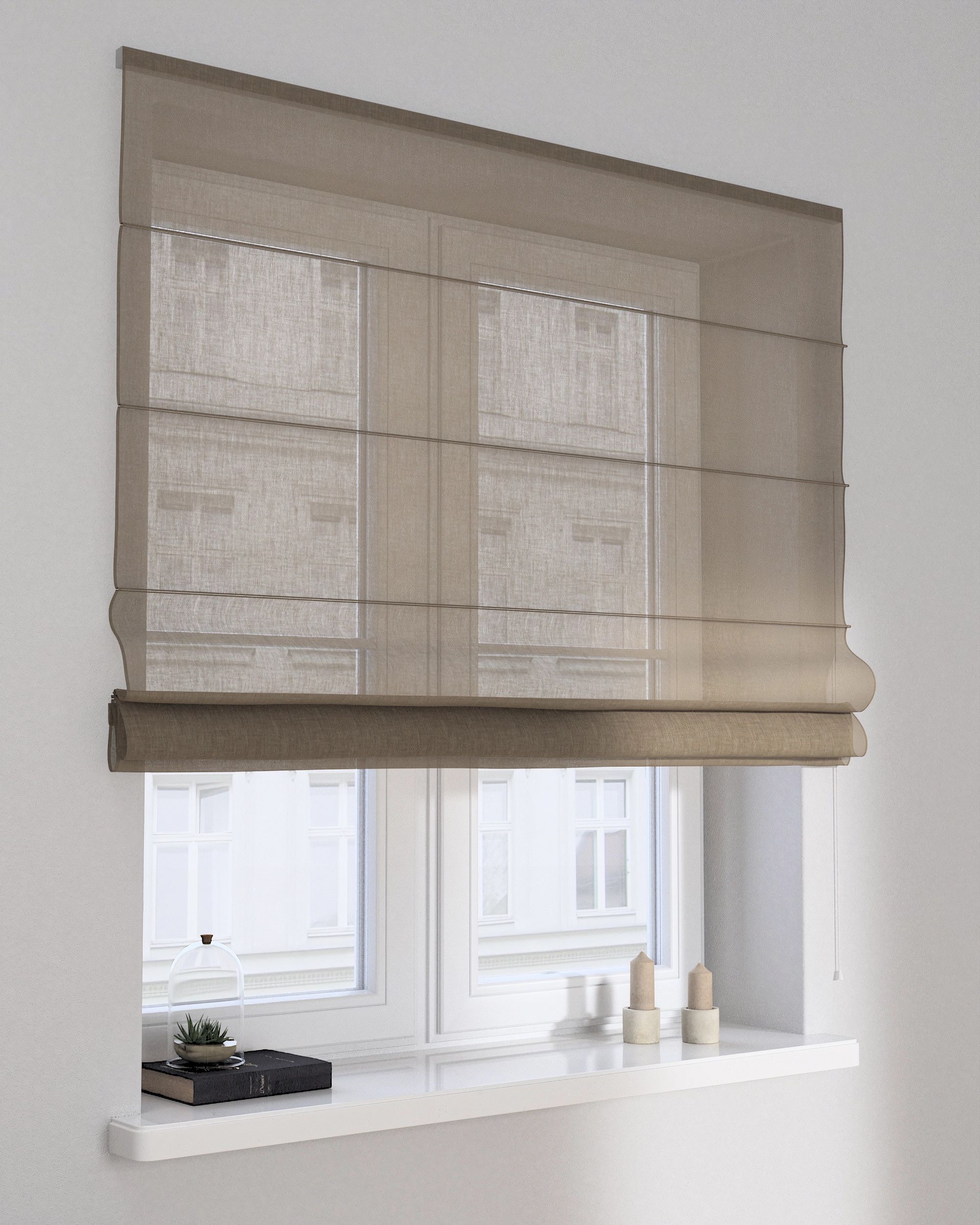 Capri Roman blind product colour beige fabric structured (hover)