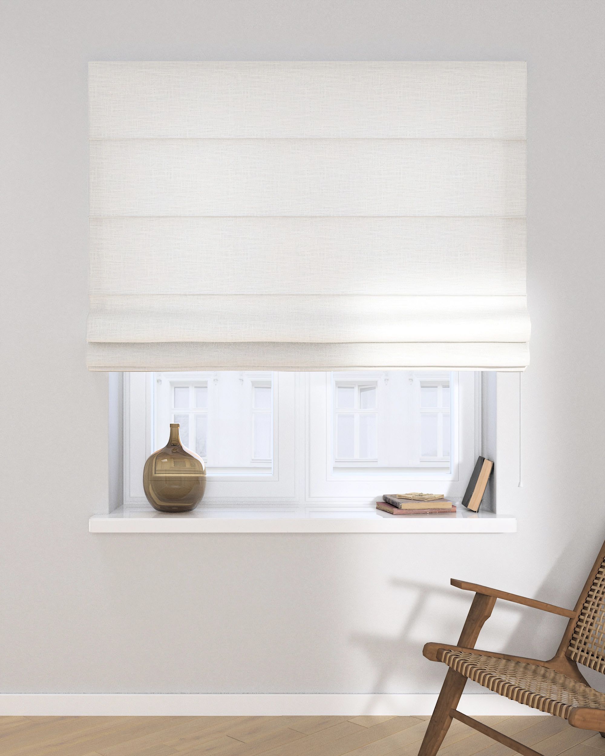 Capri Roman blind product colour cream fabric structured (hover)