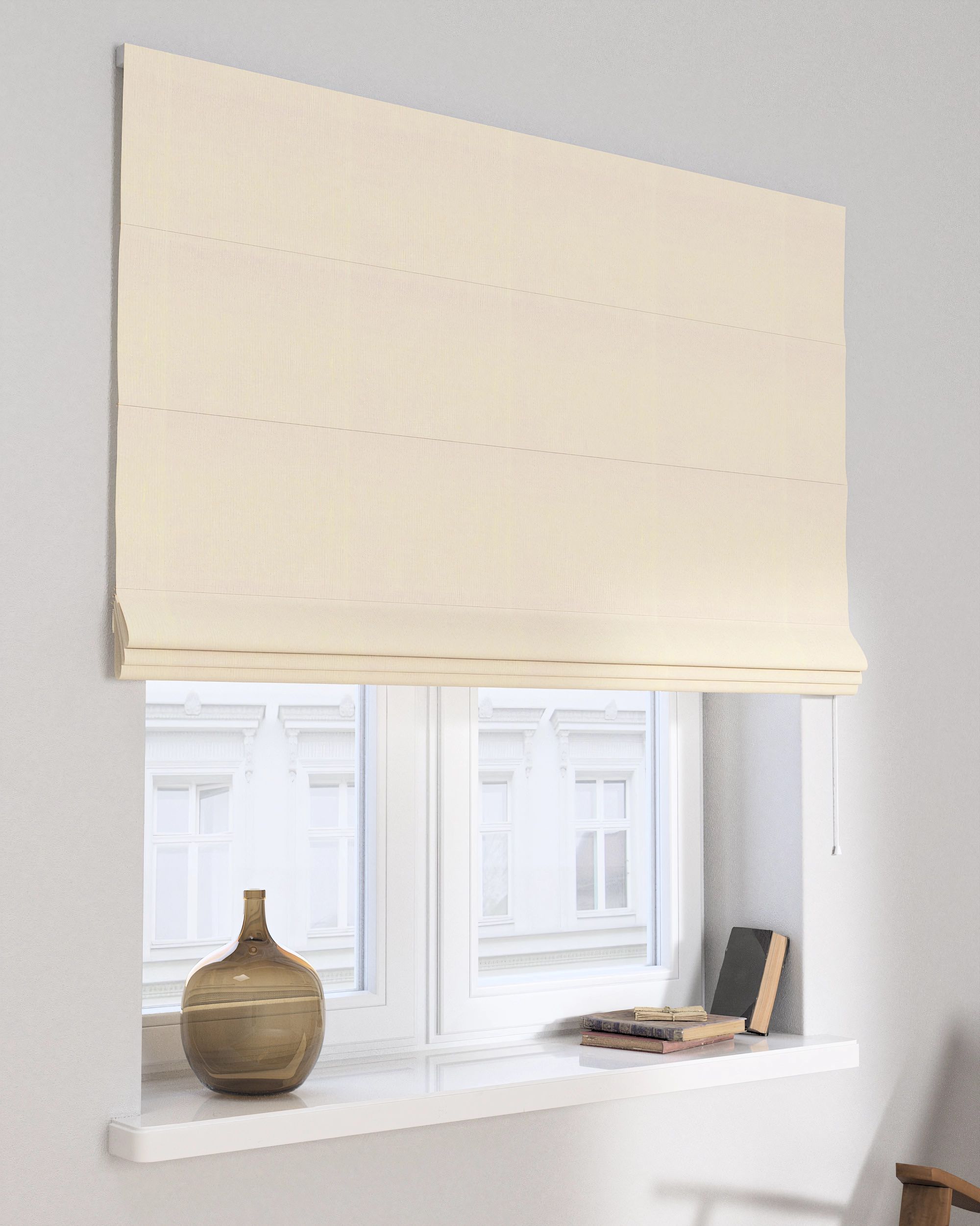 Capri Roman blind product colour beige fabric blackout
