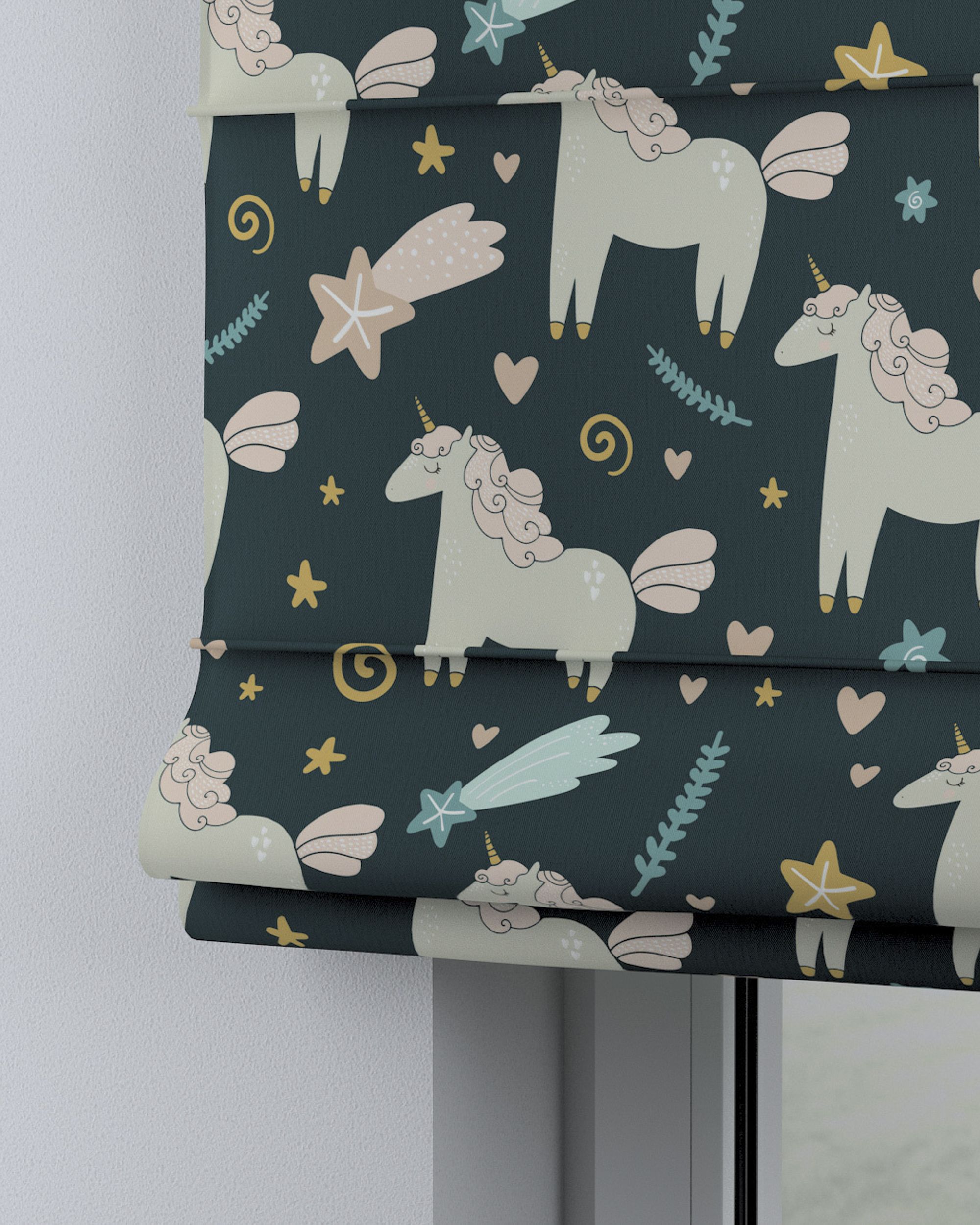 Capri Roman blind product colour brown fabric patterned (hover)
