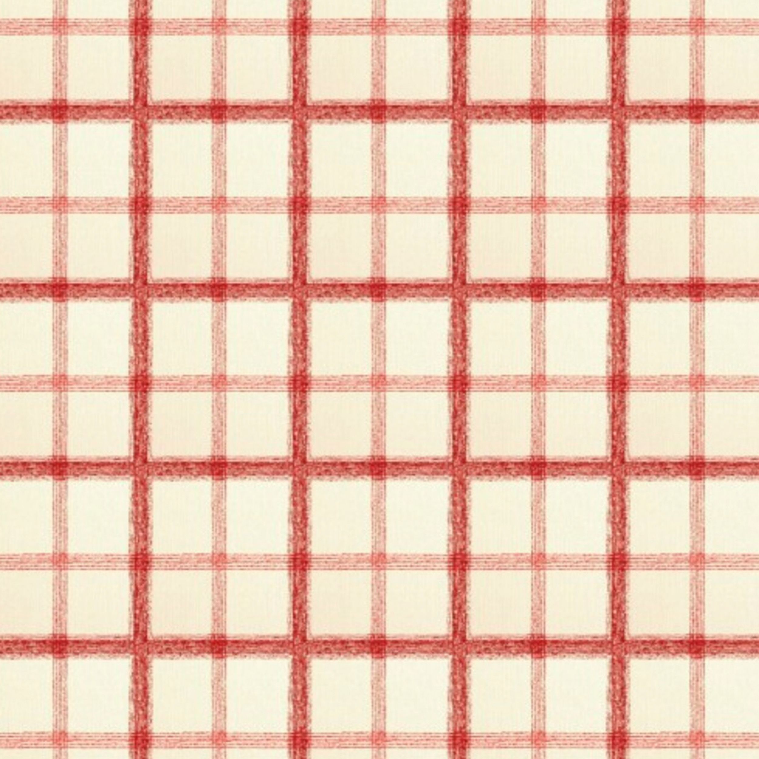 Avinon 131-15 red check on an ecru background