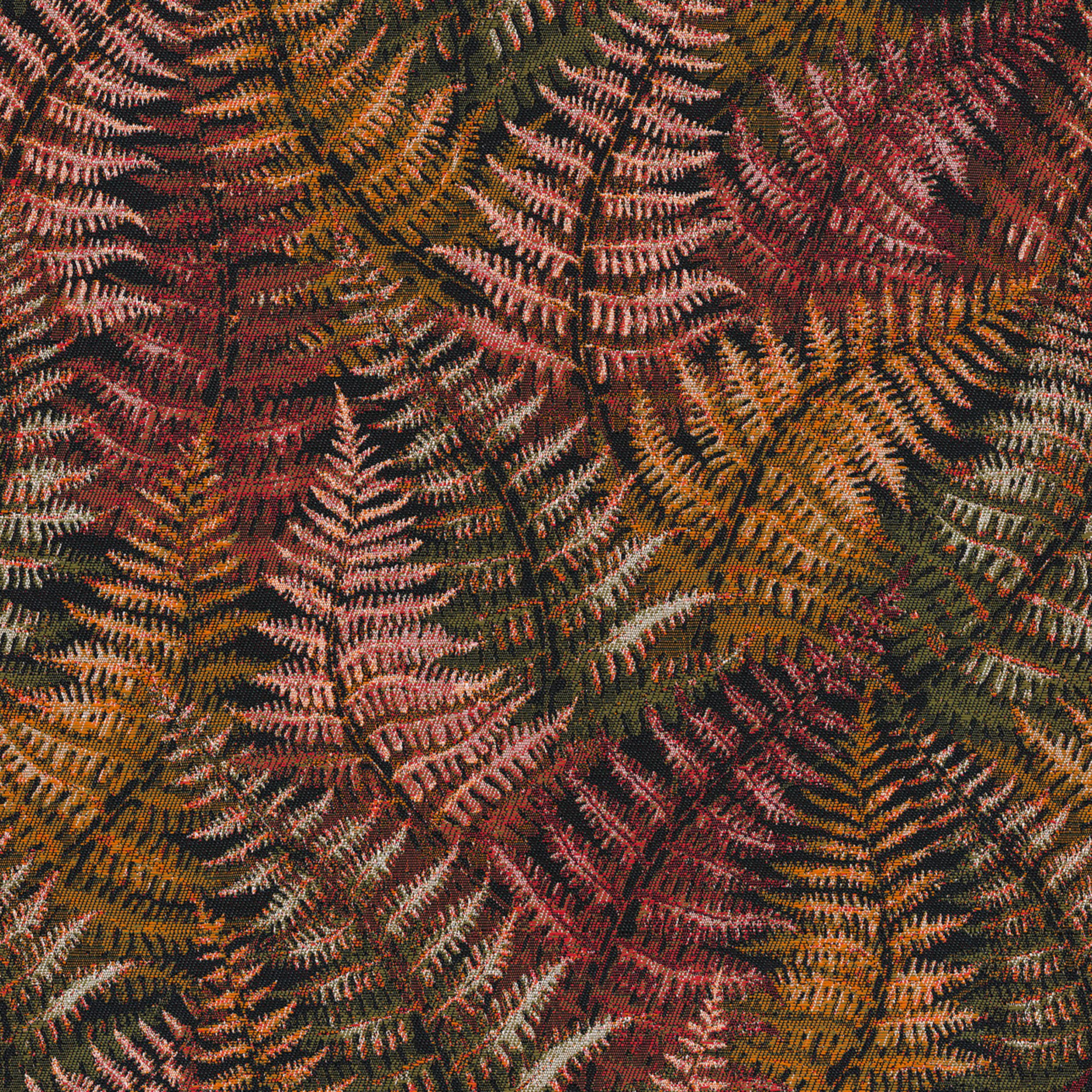 Intenso Premium 144-19 burgundy and gold fern leaves