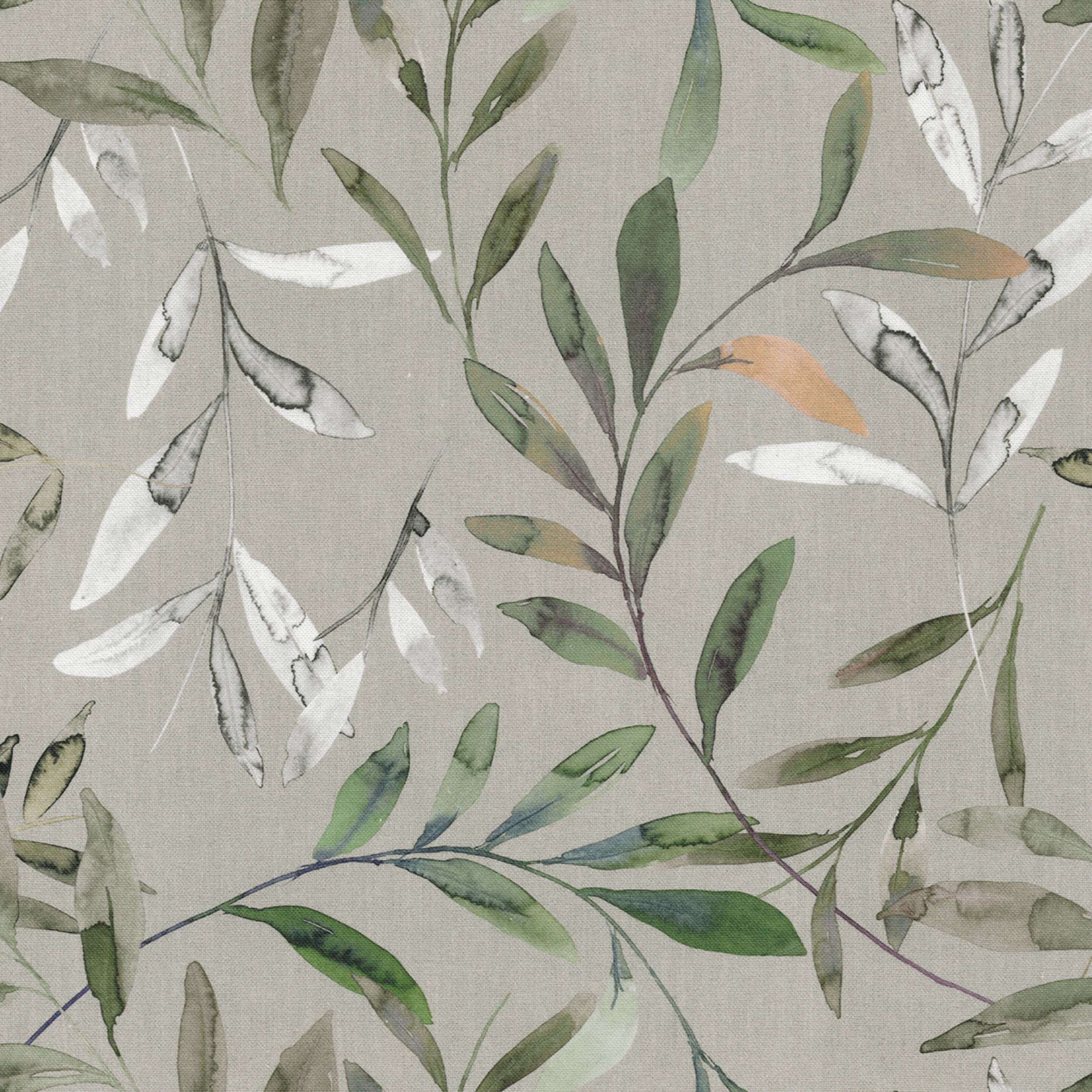 Gardenia 144-23 green twigs on a grey background