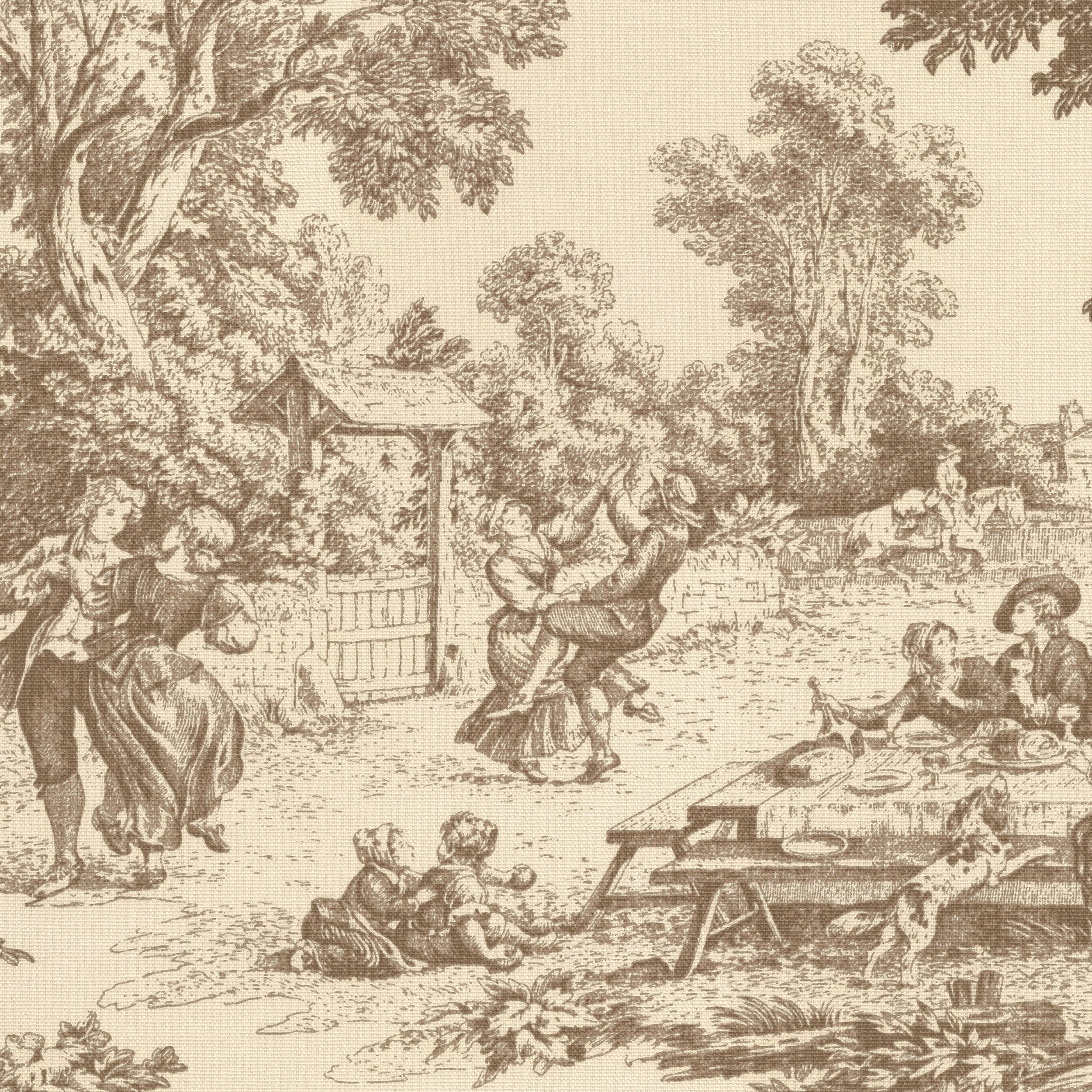 Avinon 144-53 genre scenes in beige on an ecru background
