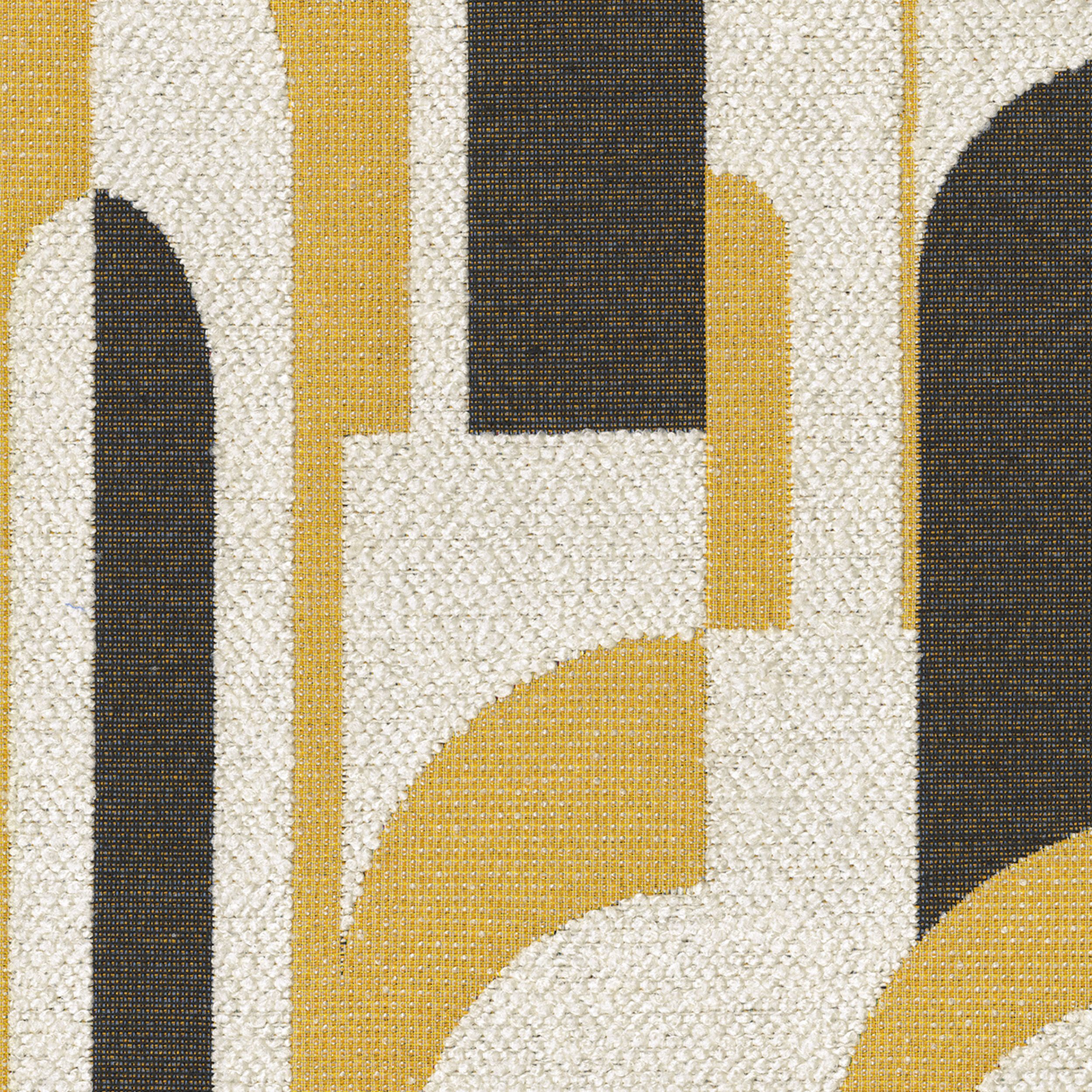 Cosy Home 145-08 black and yellow patterns on a cream background