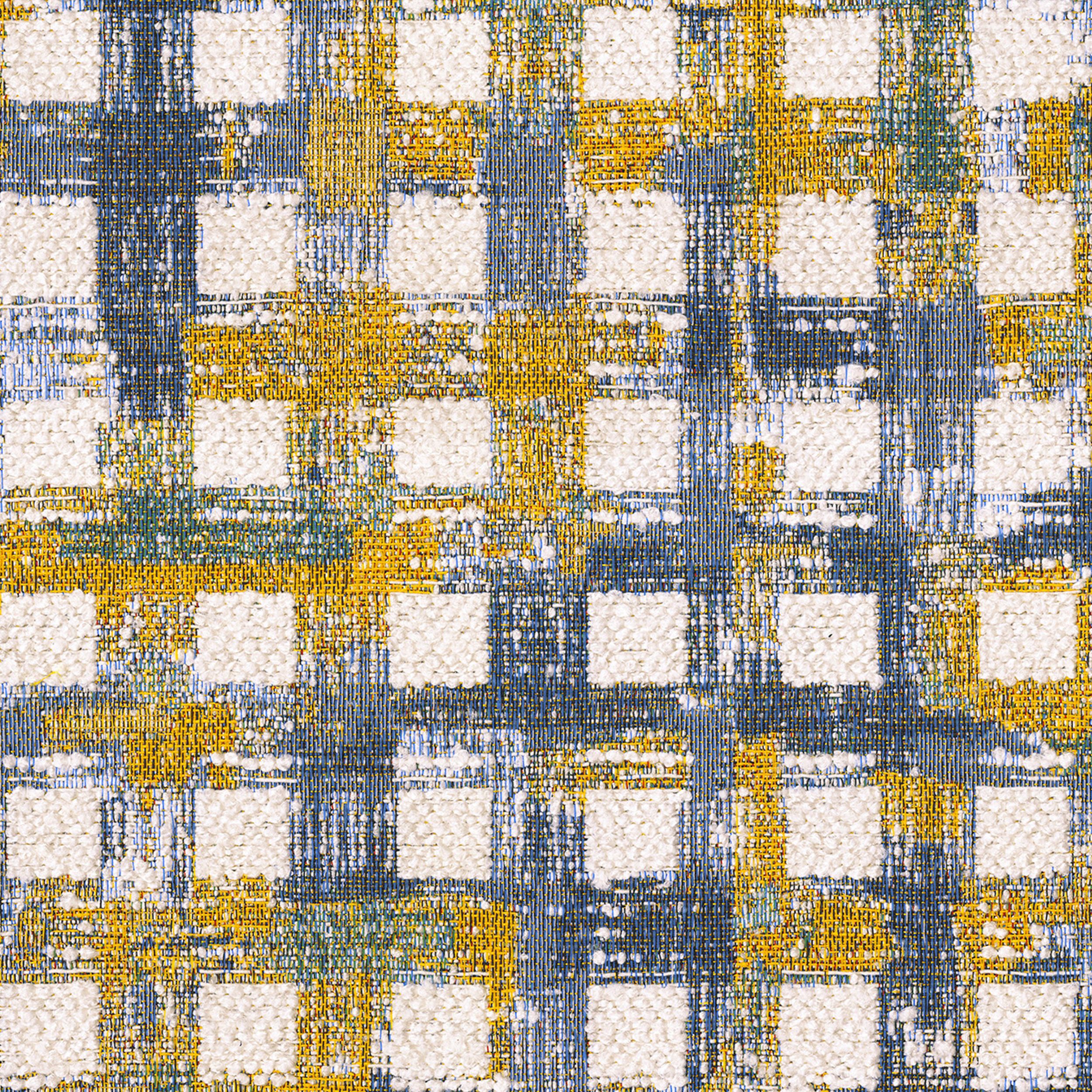 Cosy Home 145-16 blue-yellow check on a cream background