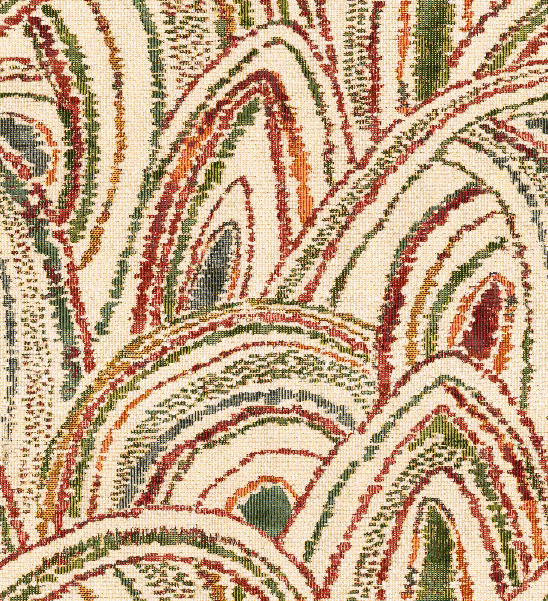 Cosy Home 145-32 red-green arches on a cream background