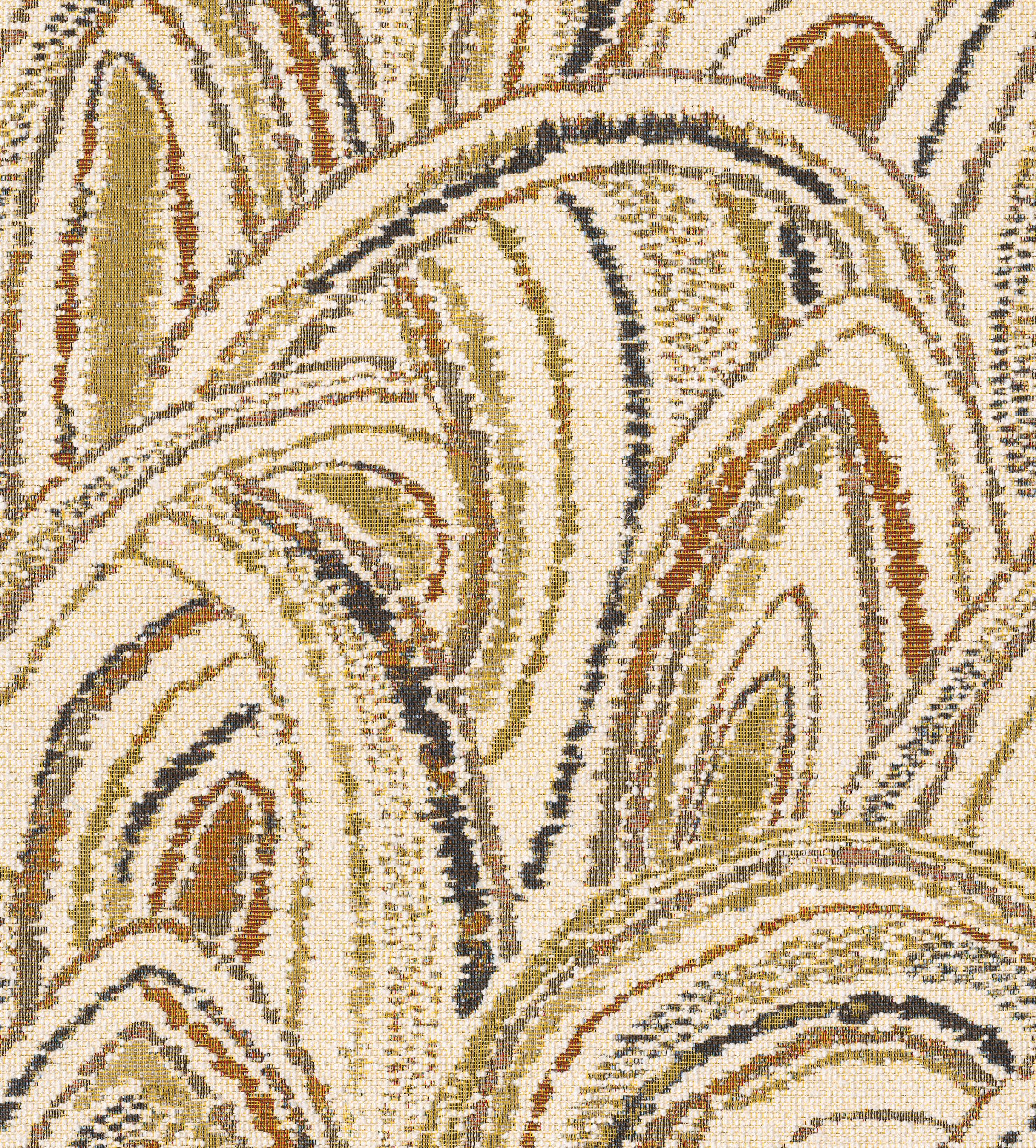 Cosy Home 145-34 olive-orange arches on a cream background