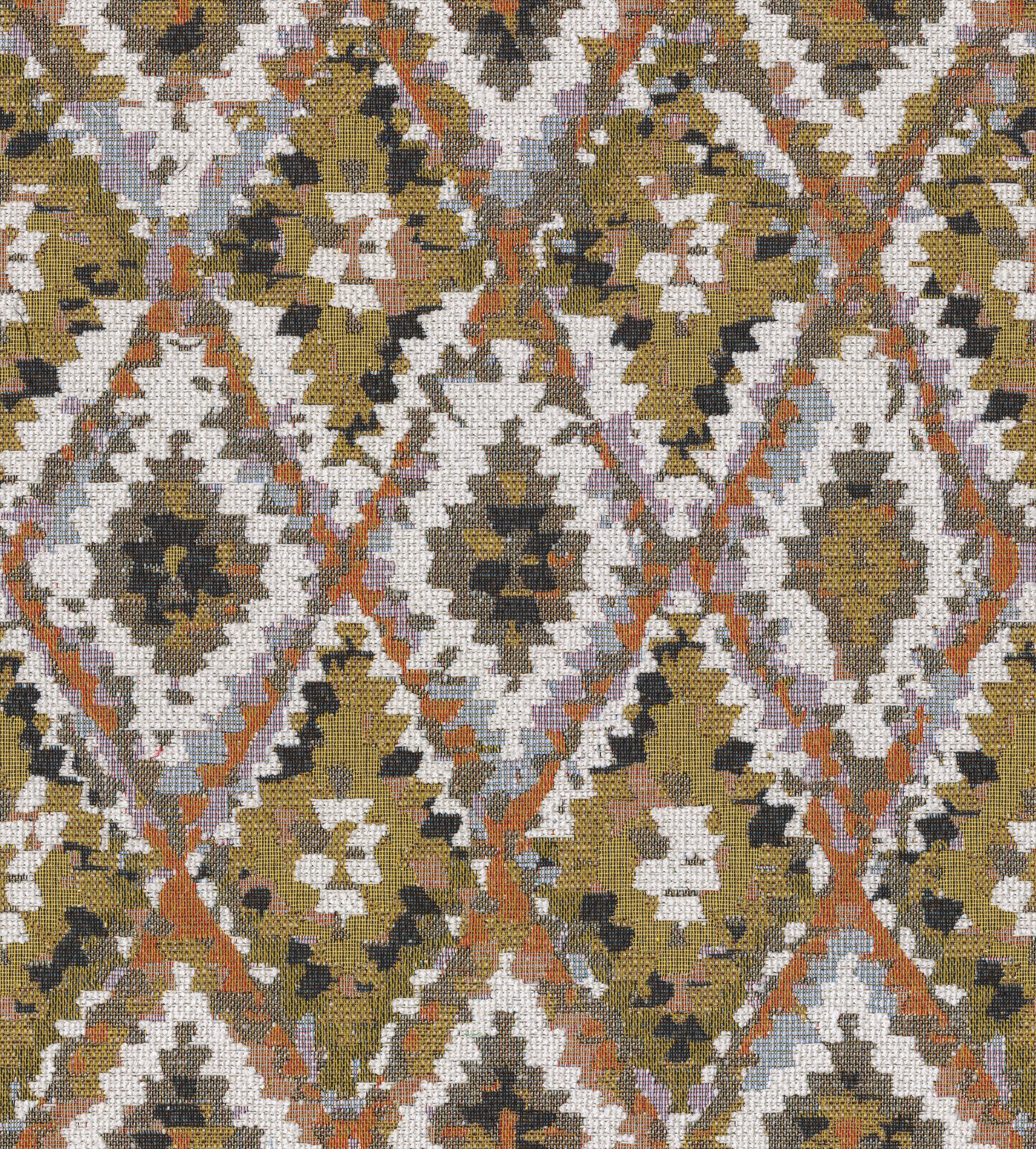 Cosy Home 145-37 cream aztec patterns on an olive background