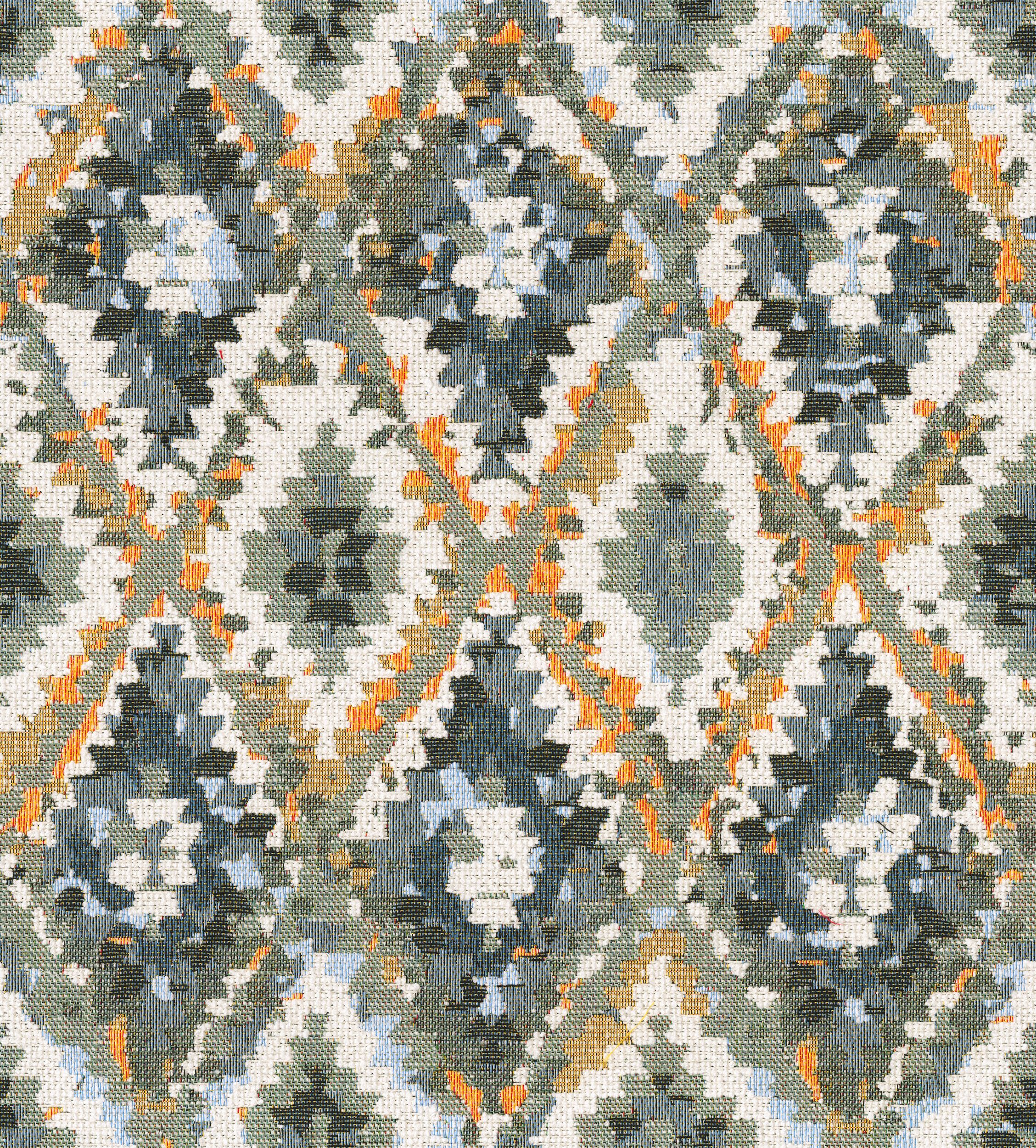 Cosy Home 145-38 cream aztec patterns on a cream blue-mint background
