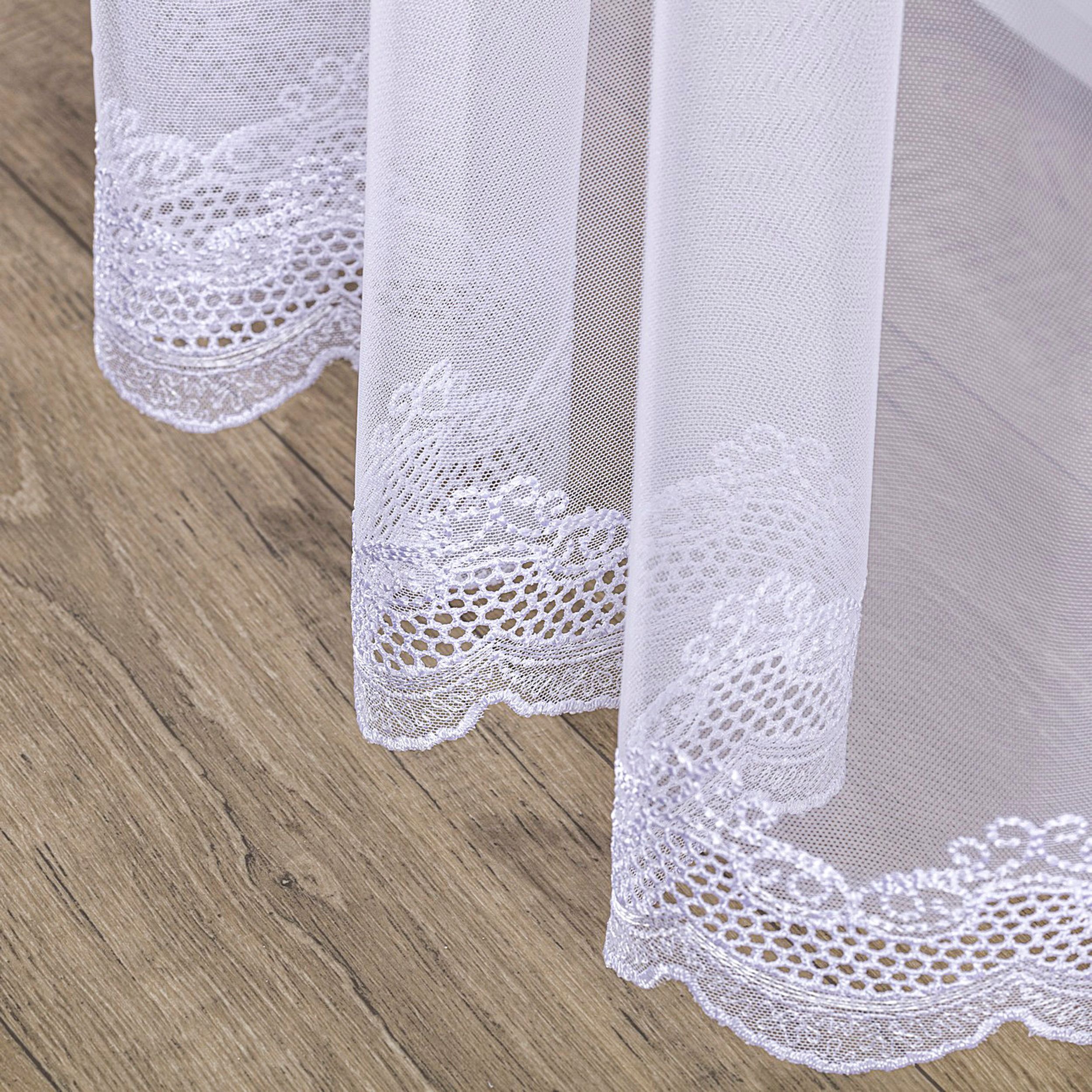 Voiles and Sheers 184-07 white with pattern